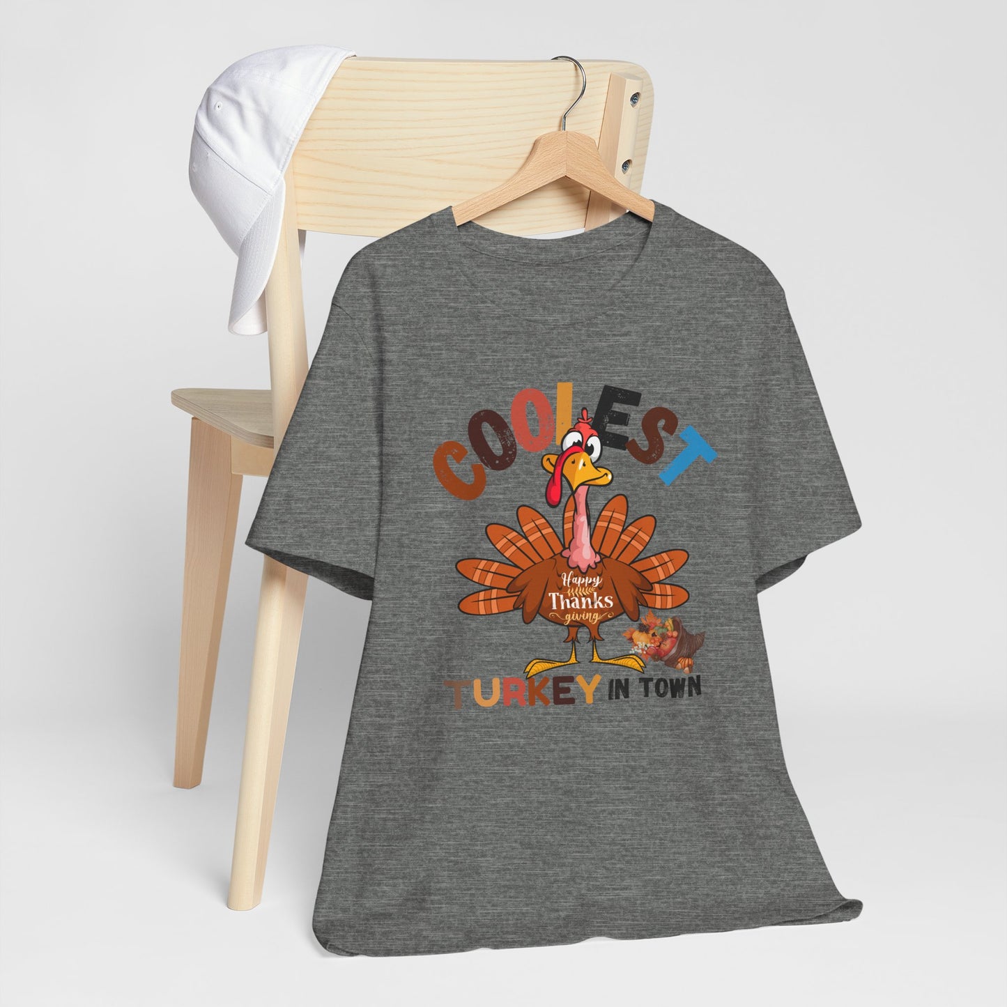 Coolest Turkey InTown T-shirt, Happy Thanksgiving T-shirt, Happy thanksgiving 2024 T-shirt, Thanksgiving Gift,Turkey Shirt, Family Thanksgiving, Holiday Outfit.