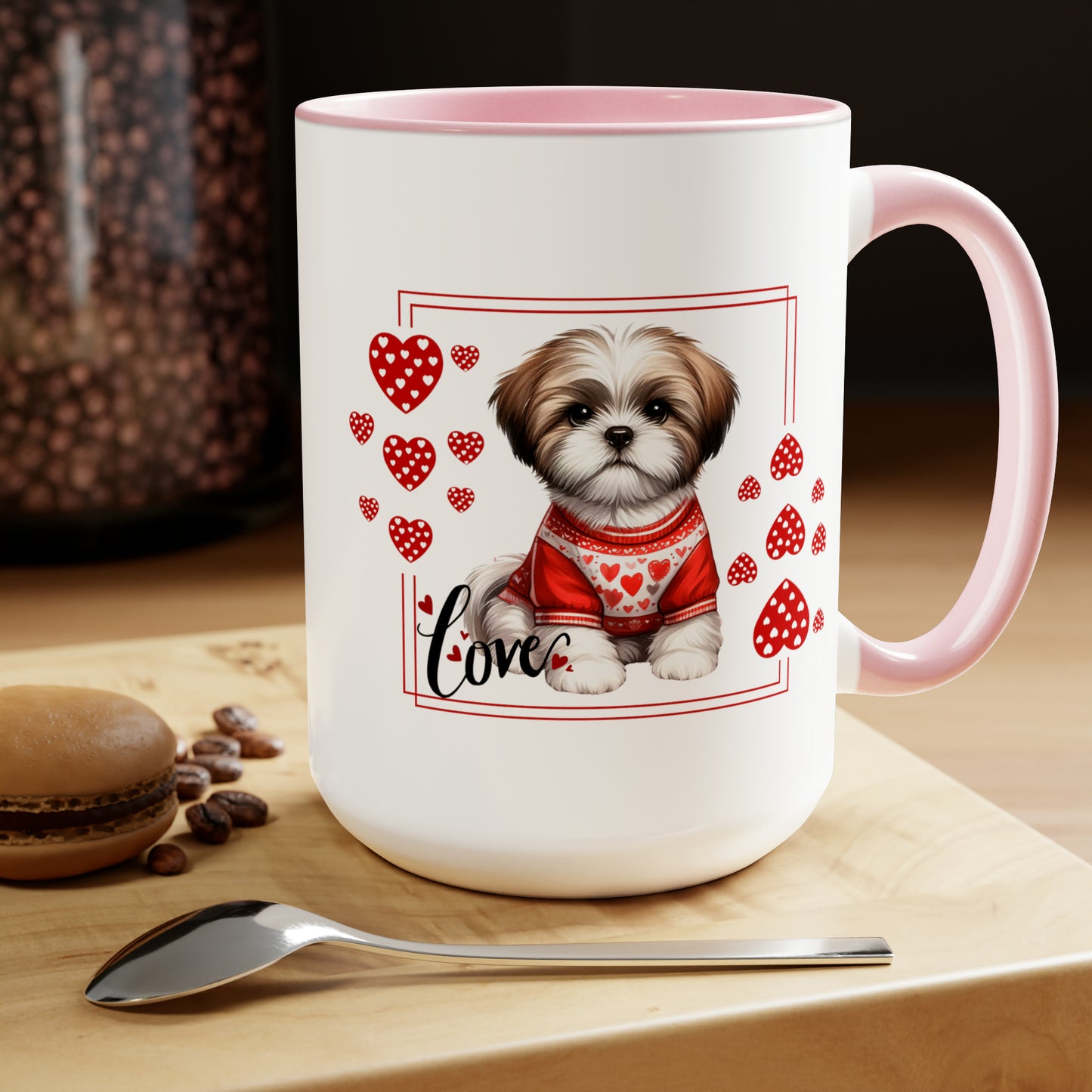 Happy valentines day Two-Tone Coffee Mugs, 15oz