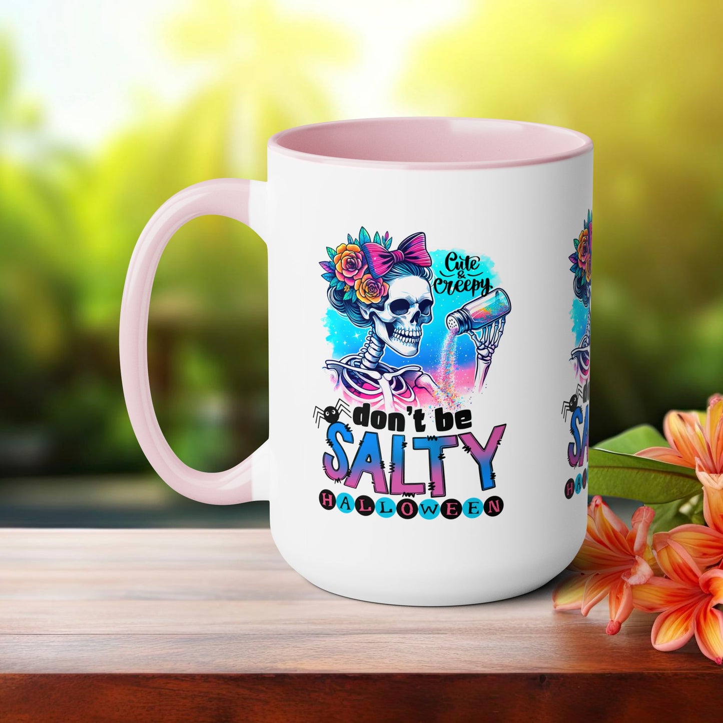 Don't Be Salty Happy Halloween Coffee Mug,  Let's Go Halloween Coffee Mug, Trick or Treat Halloween Coffee Mug, Cute Skeleton Coffee Mug, Spooky Season Halloween Coffee Mug.