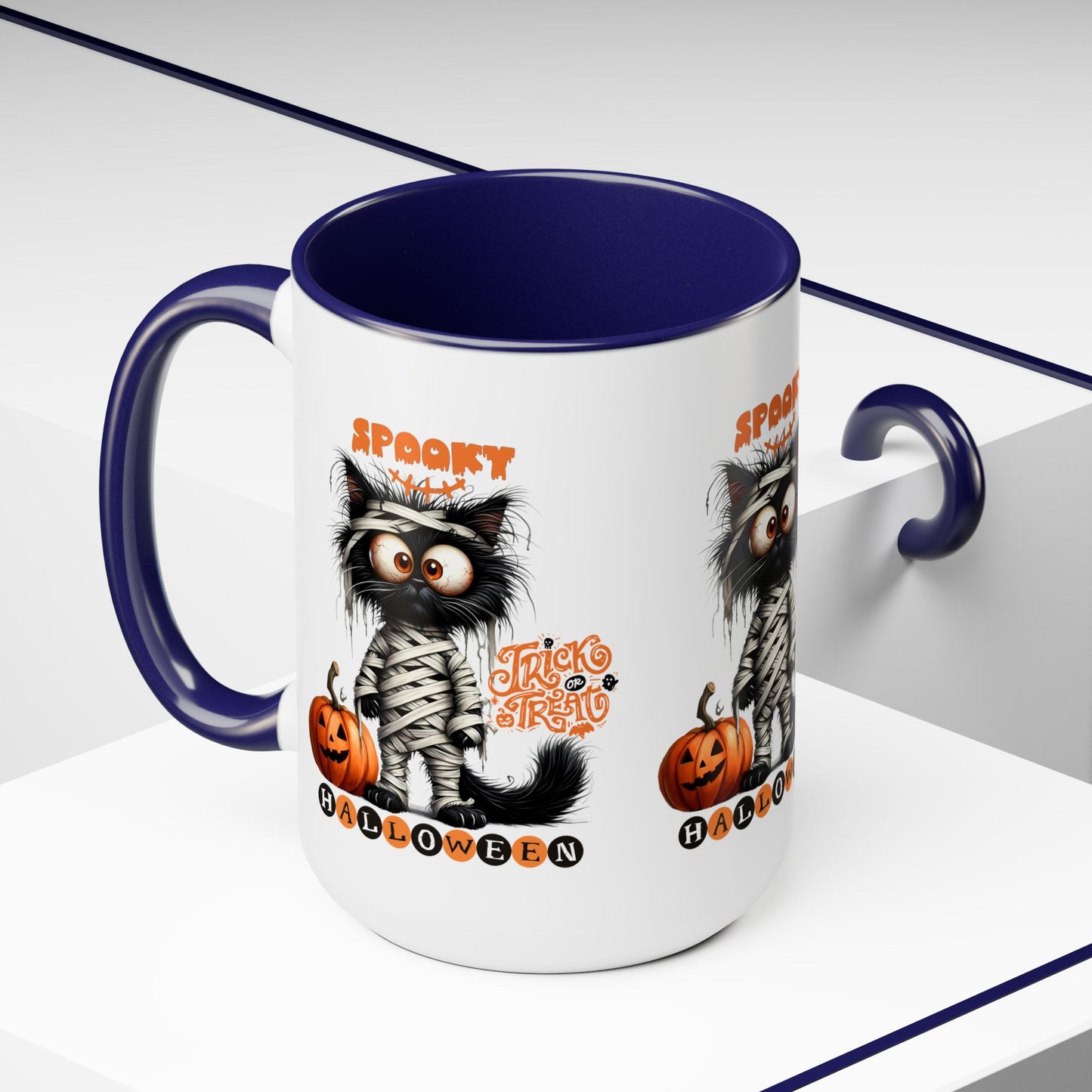 Spooky Halloween Coffee Mug,  Let's Go Halloween Coffee Mug, Trick or Treat Halloween Coffee Mug, Cute Ghost Coffee Mug, Spooky Season Halloween Coffee Mug.