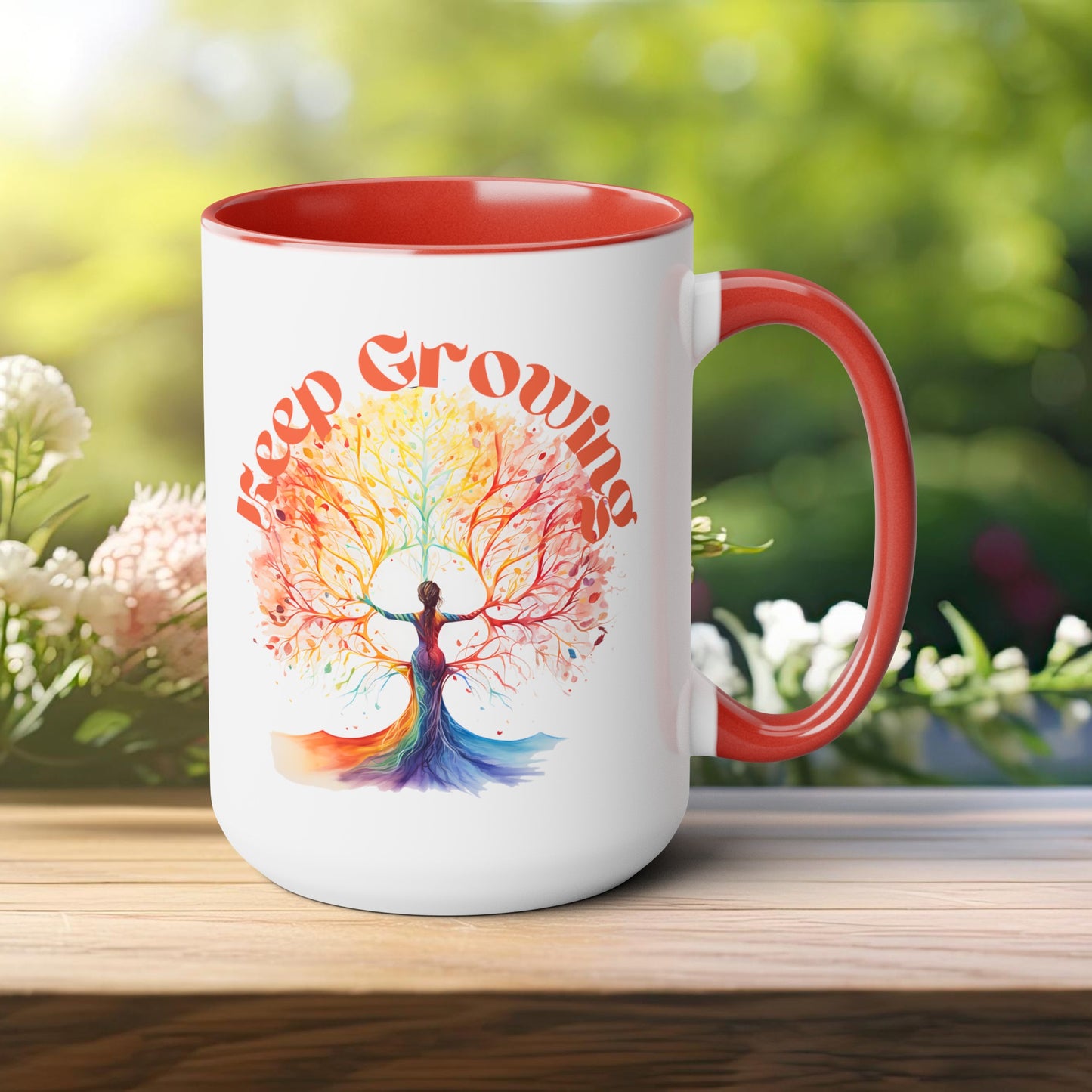 Keep Growing Yoga Coffee Mug, Cute Yoga Coffee Mug, Yoga lovers Coffee Mug, Yoga Instructor Gift, Gift For Yoga lover, Gift For Yogi.