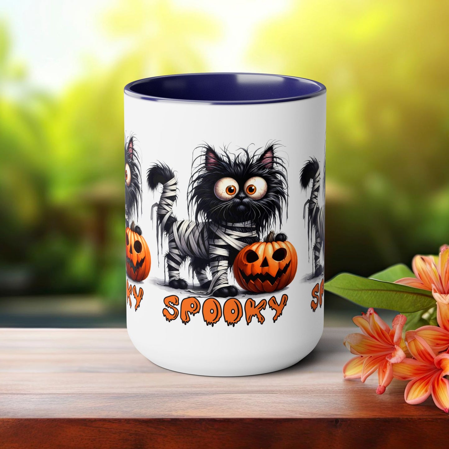 Spooky Happy Halloween Coffee Mug,  Let's Go Halloween Coffee Mug, Trick or Treat Halloween Coffee Mug, Cute Ghost Coffee Mug, Spooky Season Halloween Coffee Mug.