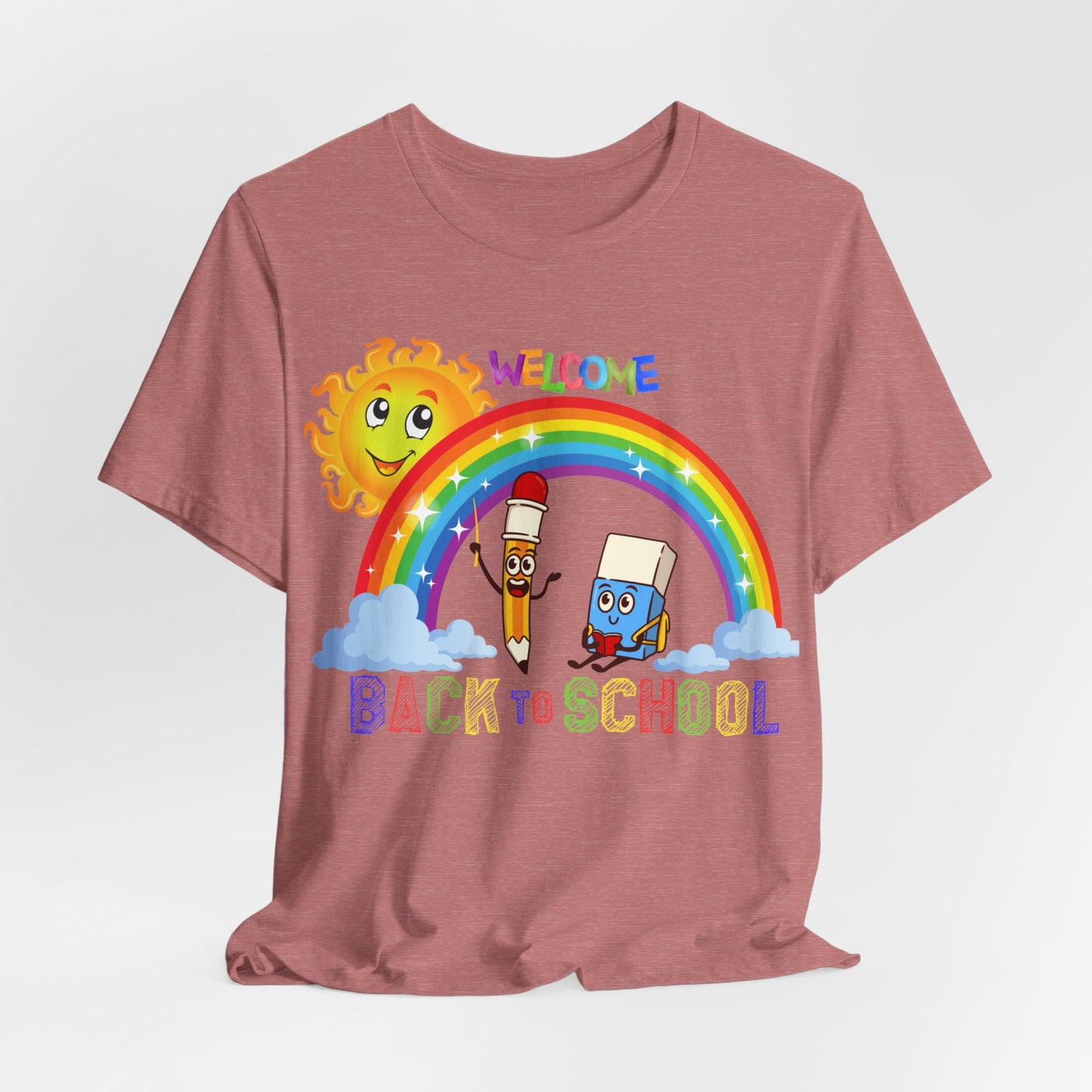 Welcome Back To School T-Shirt, Hello Teacher T-Shirt, Back To School T-Shirt, Teach Love Inspire Teacher Shirt, Teacher Back To school unisex jersey short sleeve.First Day Vibes T-Shirt.