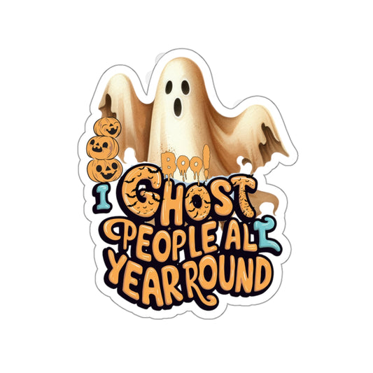 I ghost People all Year Round Halloween Kiss-Cut Stickers, Spooky Vibes Happy Halloween Kiss-Cut Stickers, Happy Halloween Kiss-Cut Stickers, Spooky Season Kiss-Cut Stickers, Trick Or Treat Halloween Kiss-Cut Stickers.