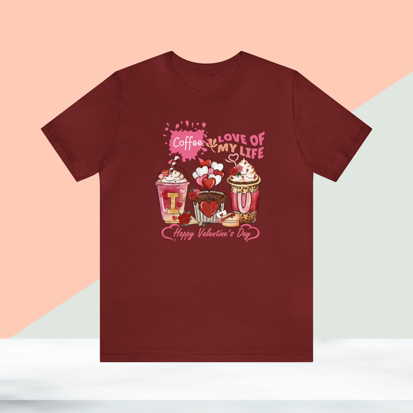 Happy valentines day Unisex Jersey Short Sleeve Tee