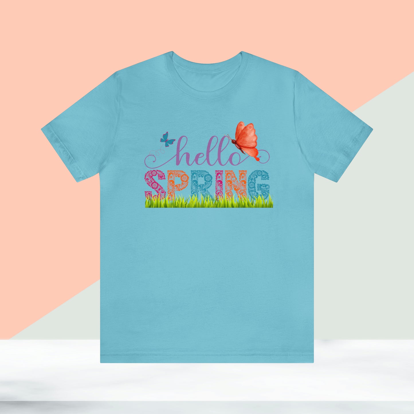 Hello Spring Unisex T-shirt, Spring Vibes Trendy Shirt.