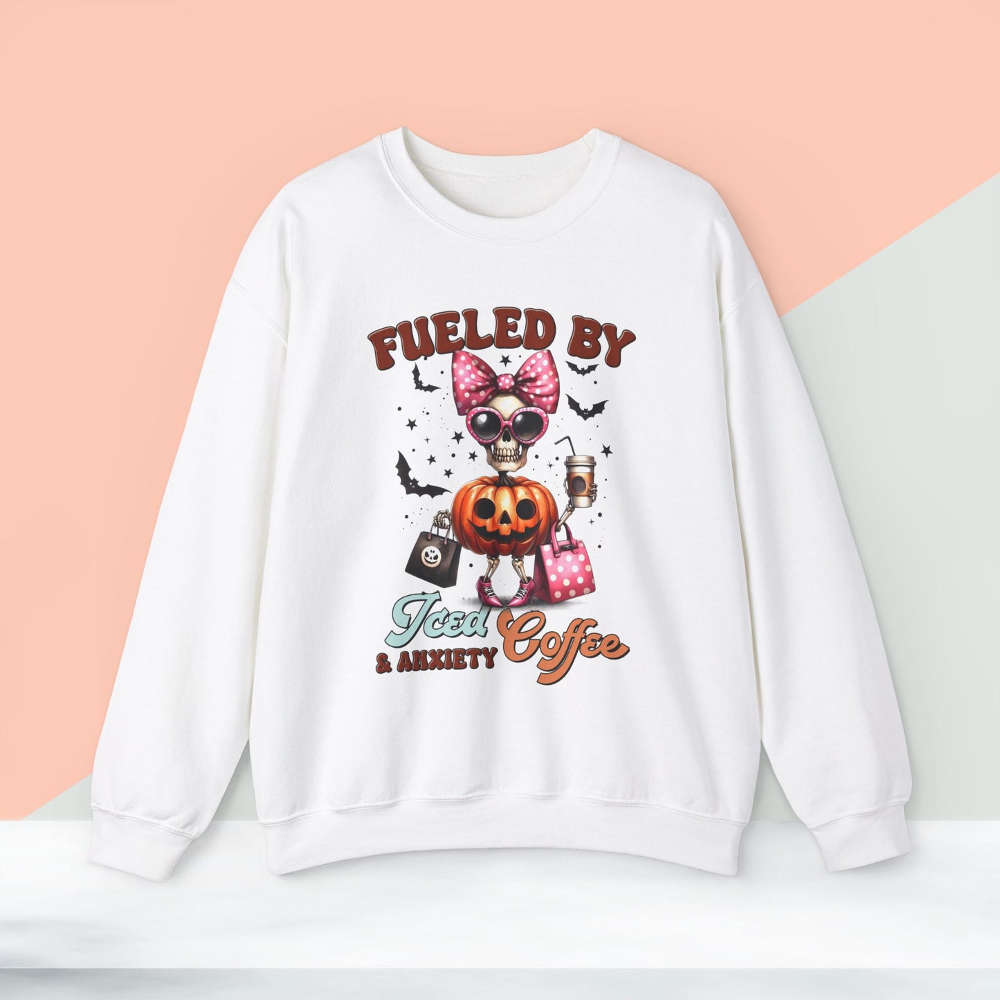 Halloween Sweatshirt, Happy Halloween Sweatshirt - Unisex Heavy Blend Crewneck, Halloween Sweatshirt, Cute Spooky Ghost sweatshirt.