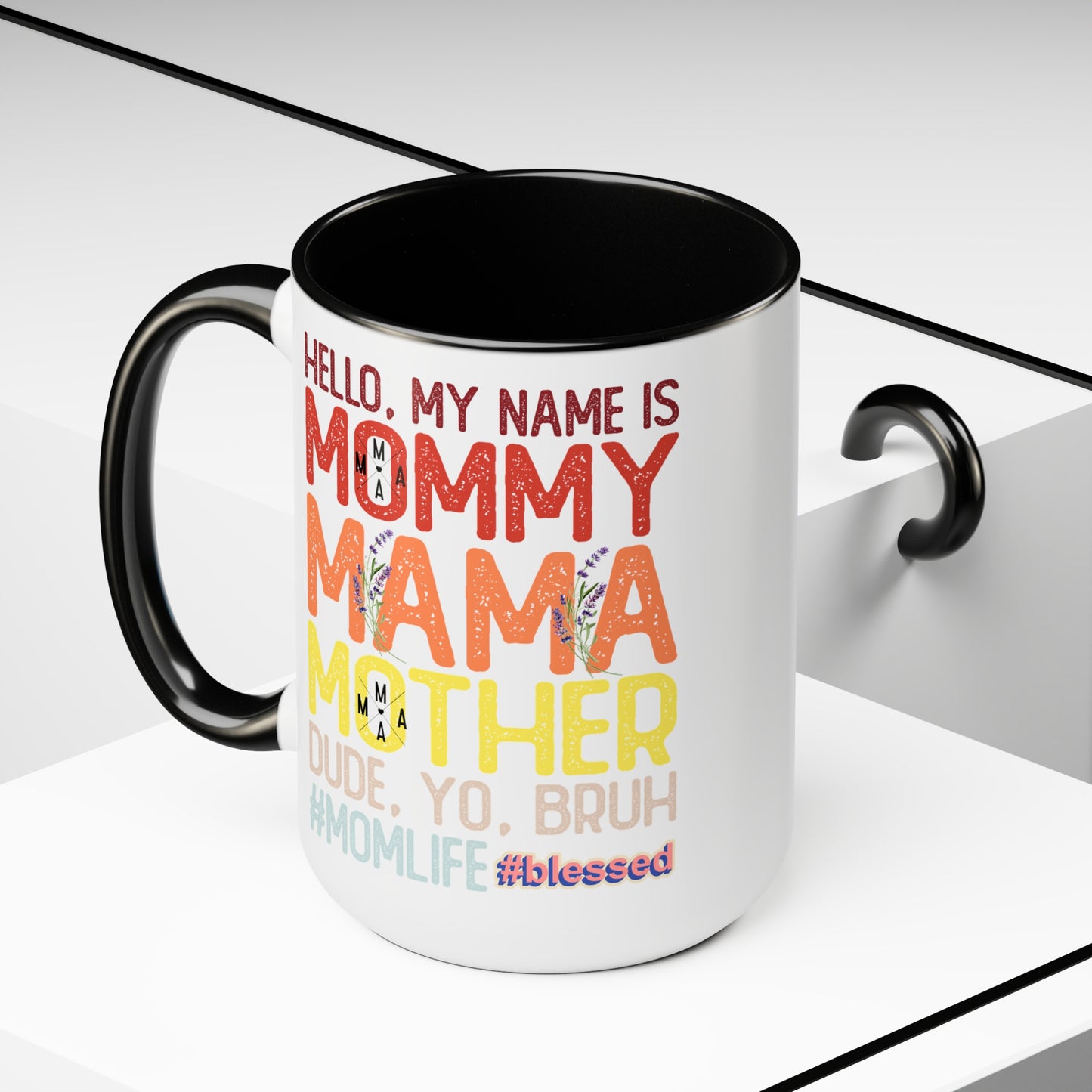 Happy Mother's dayTow-Tone Coffee Mug.15oz, Gift for mom, Mama's Coffee Mug