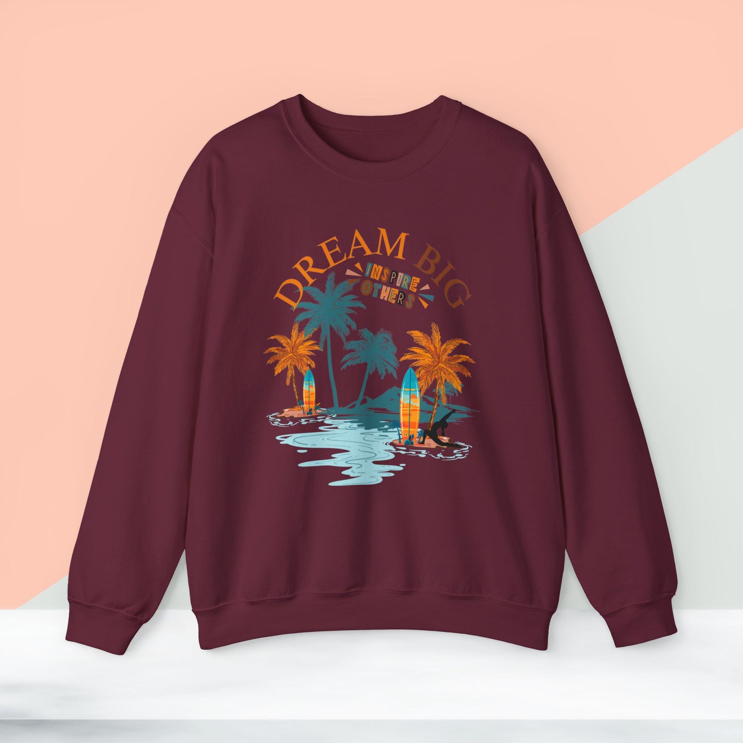 Dream Big Yoga unisex heavy blend crewneck sweatshirt,Yoga workout Sweatshirt,Yoga lovers Sweatshirt, Yoga Instructor Gift, Gym Sweatshirt, Gift For Yoga lovers, Gift For Yogi.