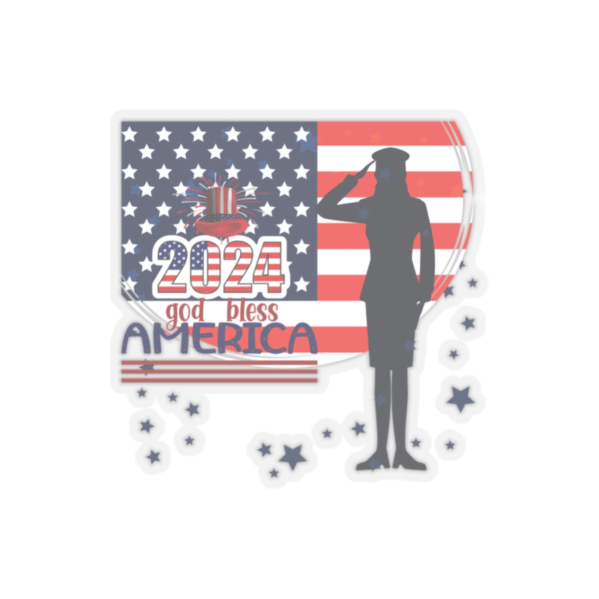 Happy 4th Of July Kiss-Cut Stickers, America, Flag, Peace Love America. Proud To Be An American, Red White Blue stickers. United Fourth of July Stickers.