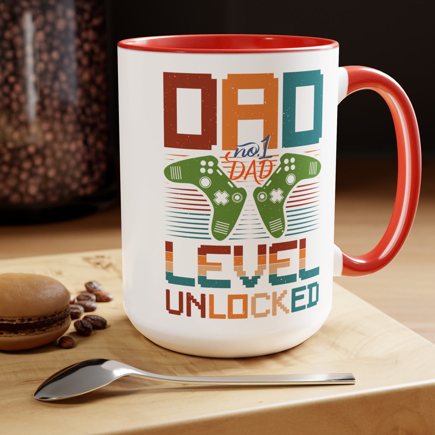 Happy father's dayTow-Tone Coffee Mug.15oz, Gift for Dad, Daddy's Coffee Mug