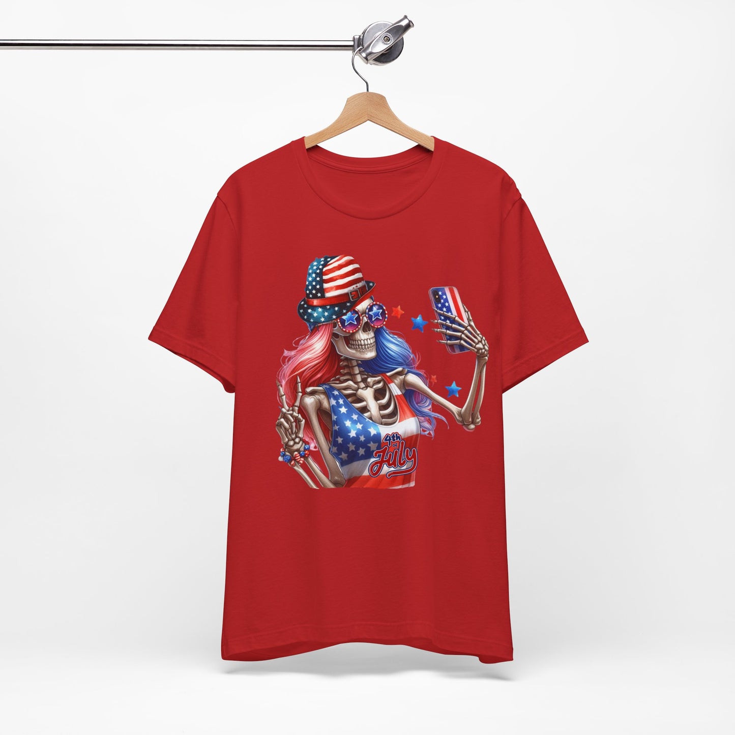 4th of July T-shirt, Red White Blue T-Shirt, Fourth of July unisex jersey short sleeve,  America, Flag, Peace Love America. Proud To Be An American, Red White Blue.