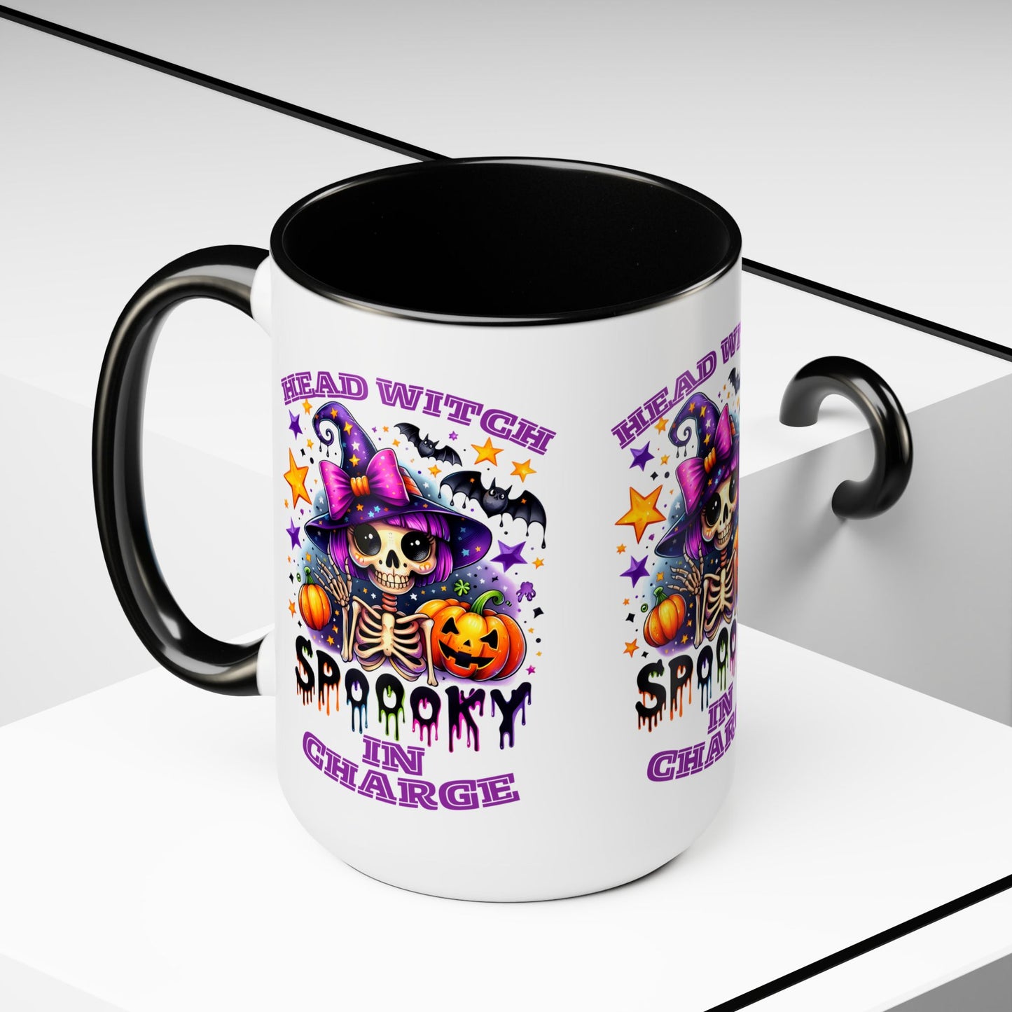 Head Witch In Charge Halloween Coffee Mug,  Let's Go Halloween Coffee Mug, Trick or Treat Halloween Coffee Mug, Cute Skeleton Coffee Mug, Spooky Season Halloween Coffee Mug.