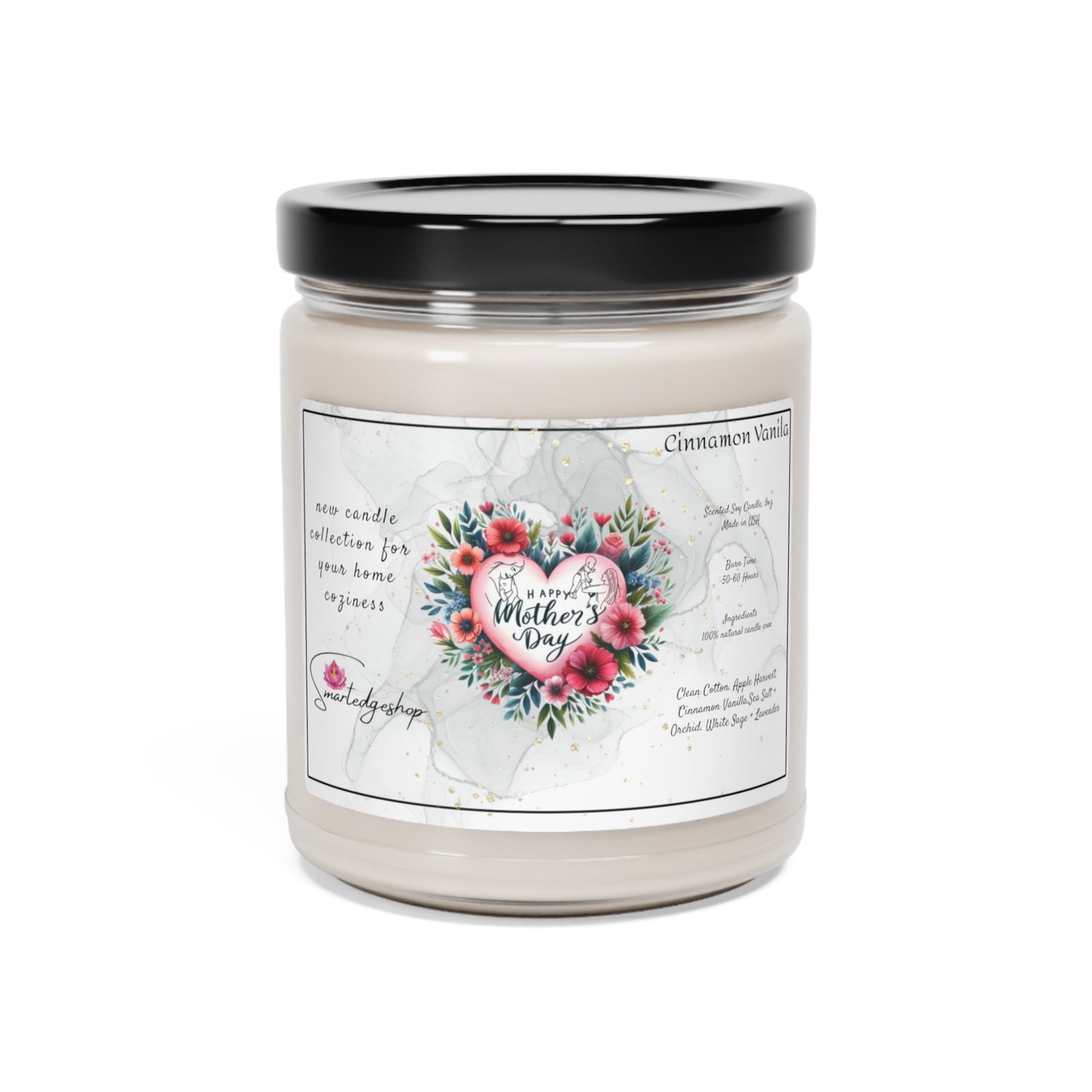 Happy Mother's Day Scented Soy Candle, 9oz, Gift for mom