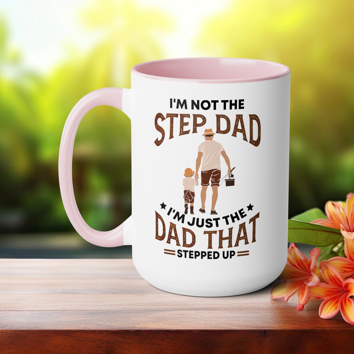 Happy father's dayTow-Tone Coffee Mug.15oz, Gift for Dad, Daddy's Coffee Mug