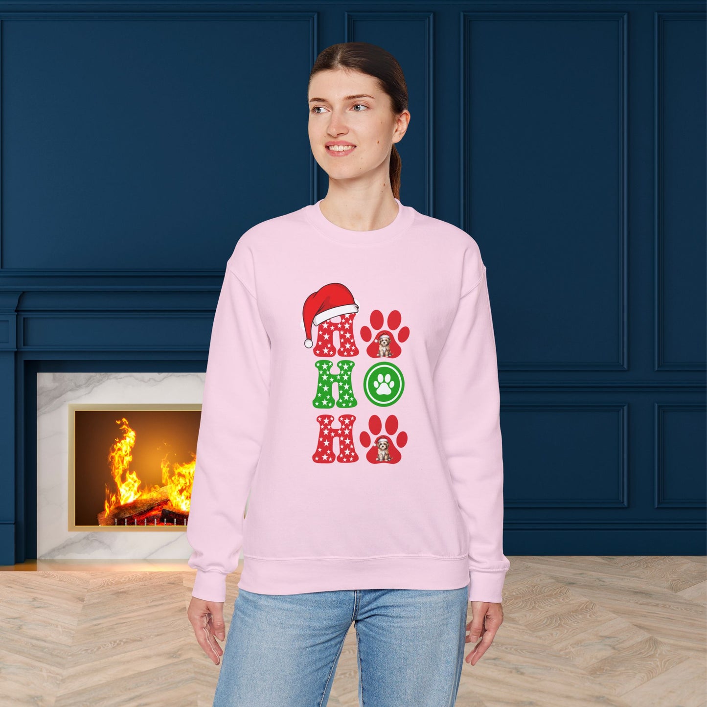 HO HO HO Sweatshirt - Unisex Heavy Blend, Merry Christmas, Festive, Christmas Gift, Crewneck, merry Christmas Sweatshirt, Christmas Sweatshirt  Christmas Gift, Festive Sweatshirt.