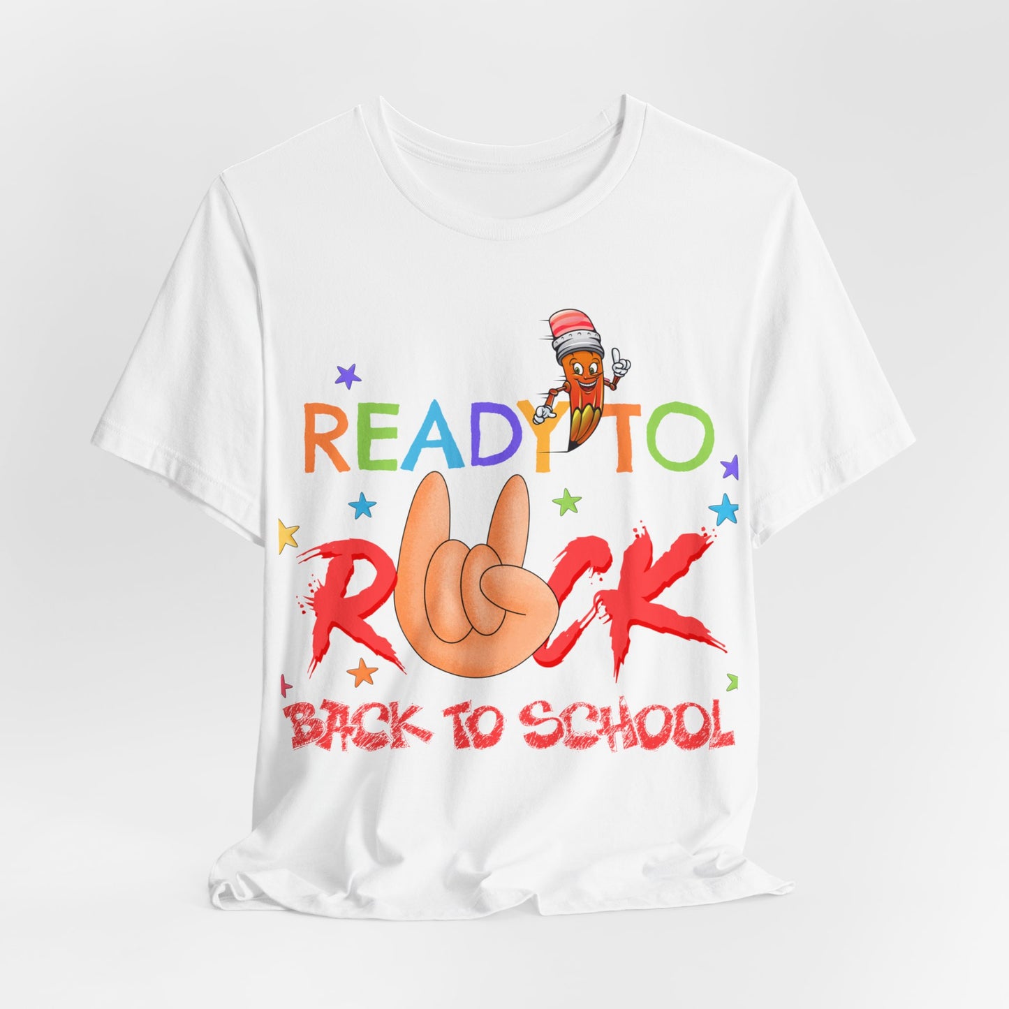 Ready To Rock T-Shirt, Back To School T-Shirt, Teach Love Inspire Teacher Shirt, Teacher Back To school unisex jersey short sleeve.First Day Vibes T-Shirt.