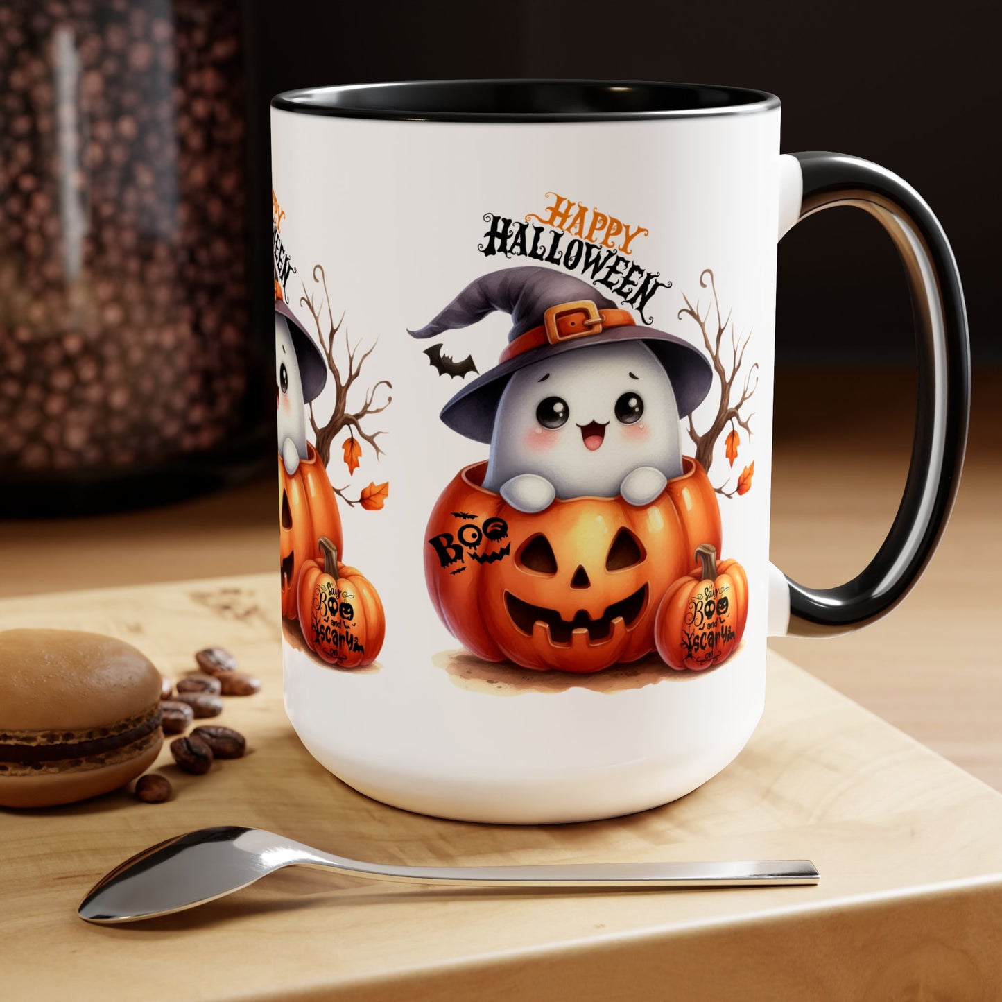 Happy Halloween Coffee Mug,  Let's Go Halloween Coffee Mug, Trick or Treat Halloween Coffee Mug, Cute Skeleton Coffee Mug, Spooky Season Halloween Coffee Mug.