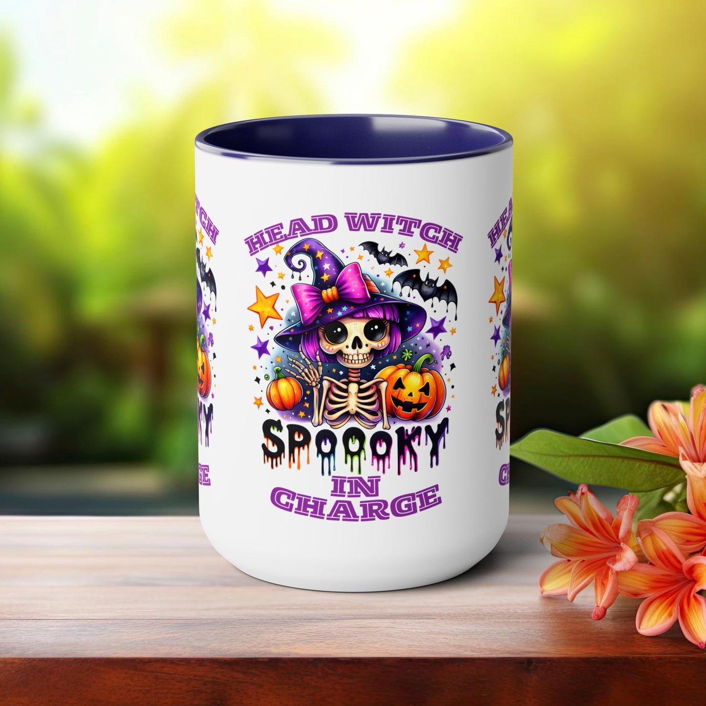 Head Witch In Charge Halloween Coffee Mug,  Let's Go Halloween Coffee Mug, Trick or Treat Halloween Coffee Mug, Cute Skeleton Coffee Mug, Spooky Season Halloween Coffee Mug.