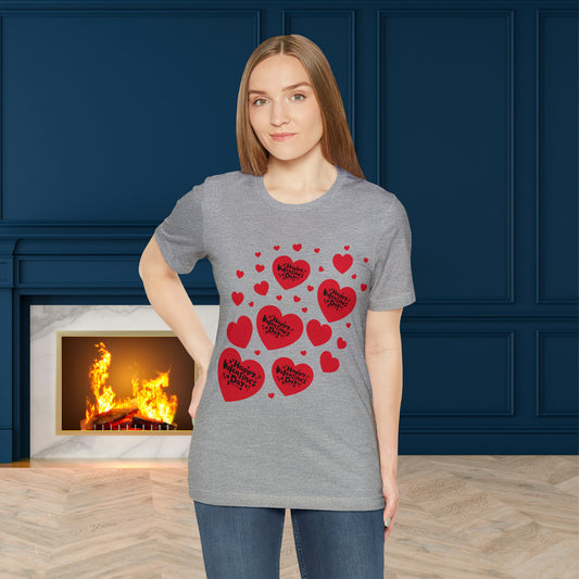 Happy valentines day Unisex Jersey Short Sleeve Tee