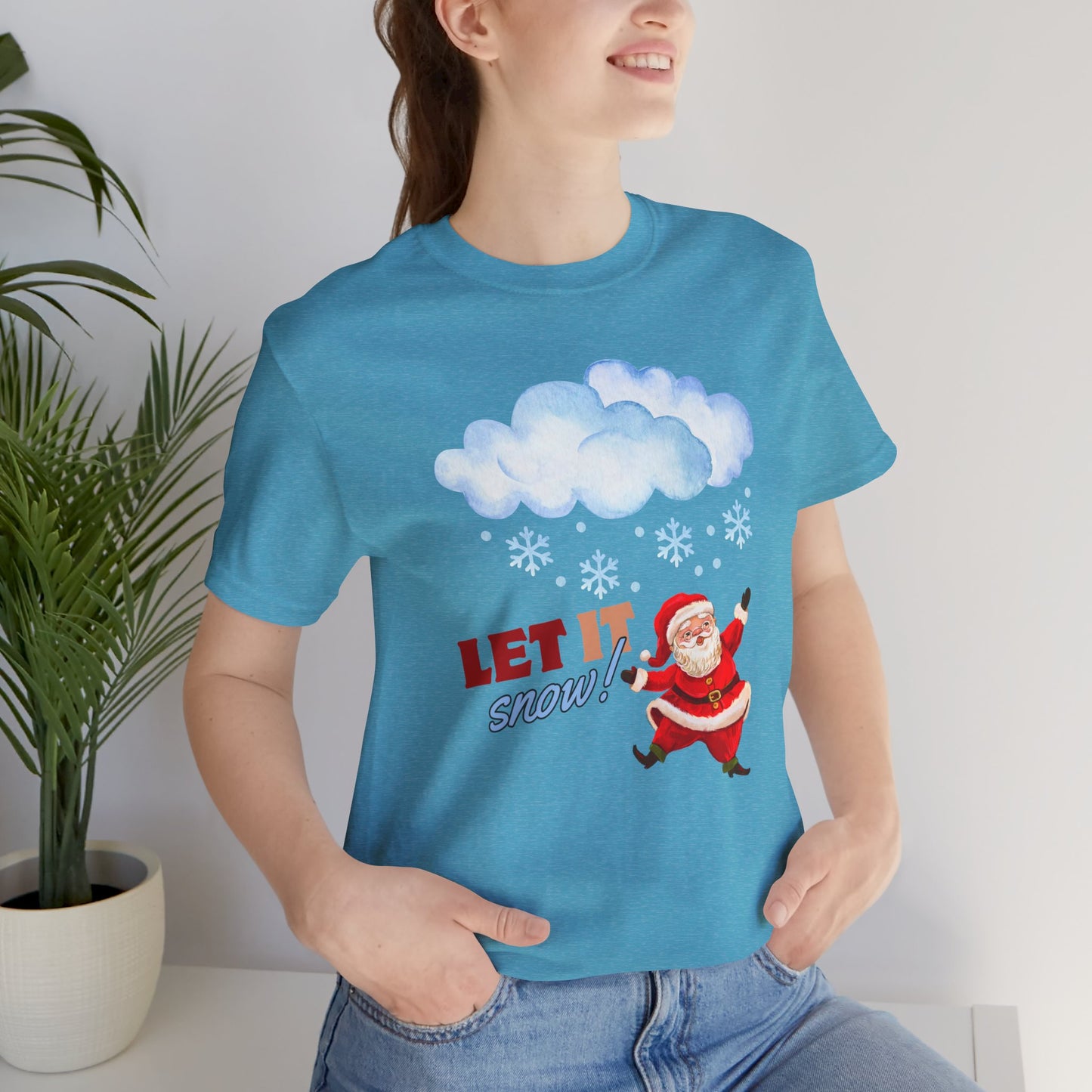 Let It Snow Unisex Tee, Christmas Shirt, Christmas Outfit, Merry Christmas T-shirt, Merry Christmas 2024 T-shirt, Christmas Gift, Family Holiday Outfit.