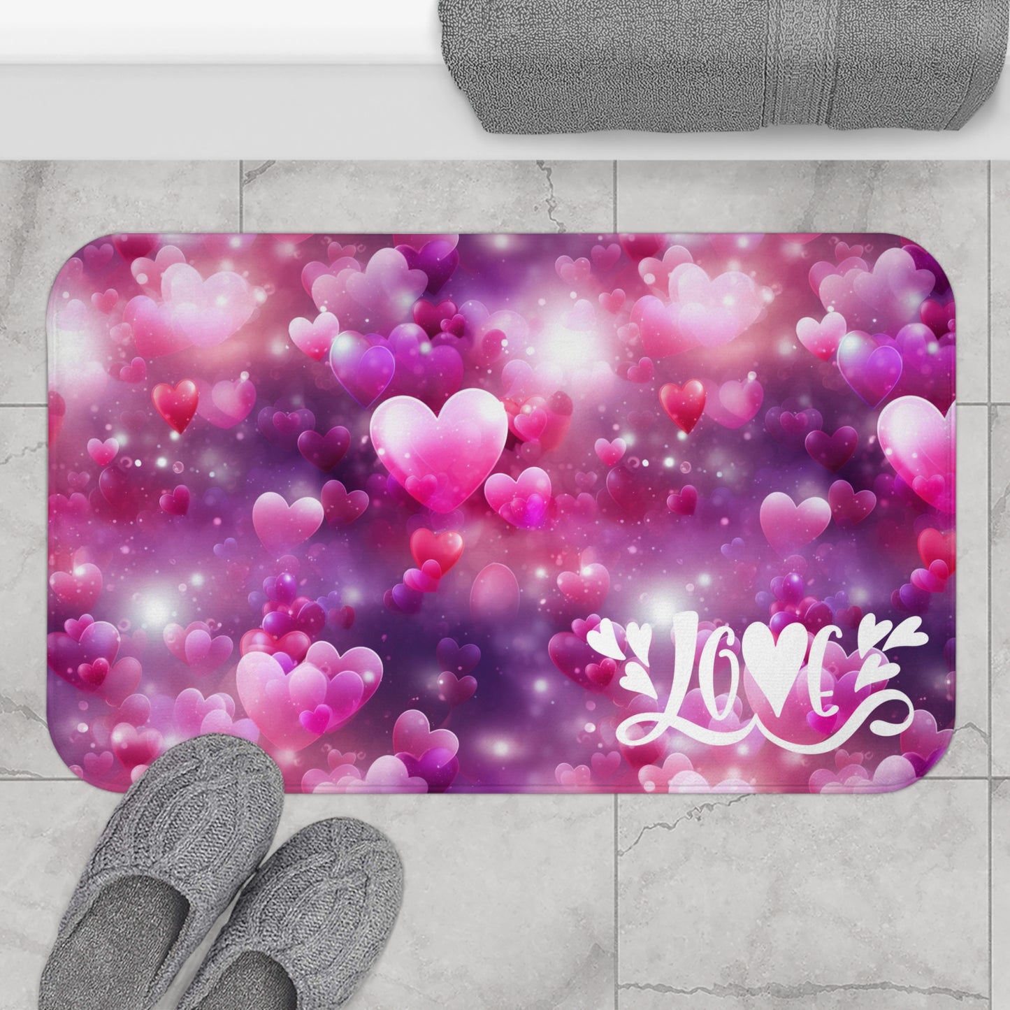 Happy Valentines Day Bath Mat