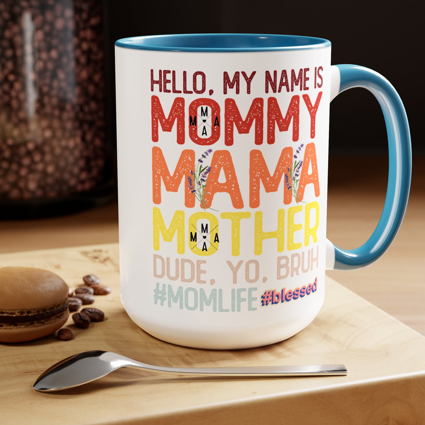 Happy Mother's dayTow-Tone Coffee Mug.15oz, Gift for mom, Mama's Coffee Mug