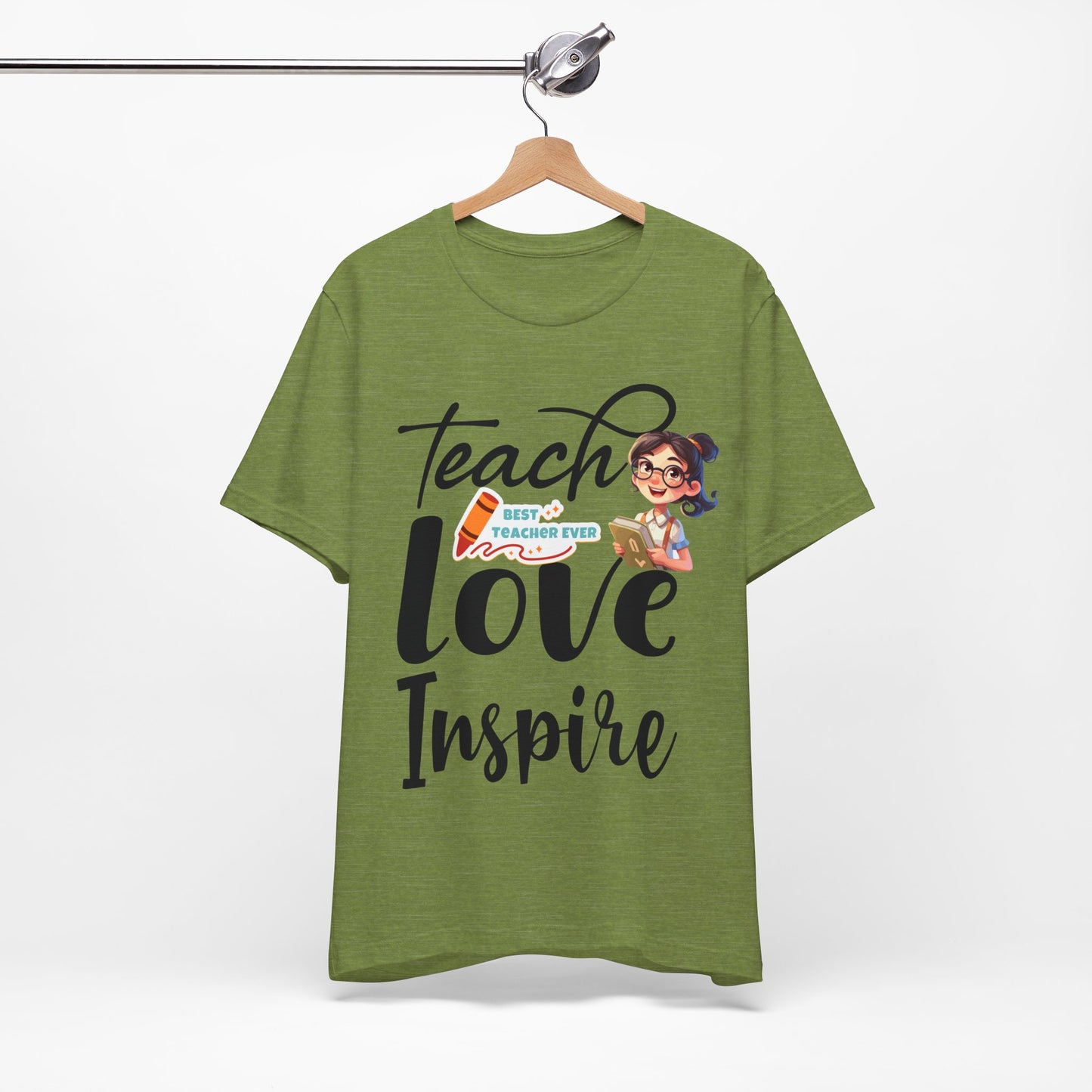 Teach Love Inspire T-shirt, Hello Teacher T-Shirt, Back To School T-Shirt, Teach Love Inspire Teacher Shirt, Teacher Back To school unisex jersey short sleeve.First Day Vibes T-Shirt.