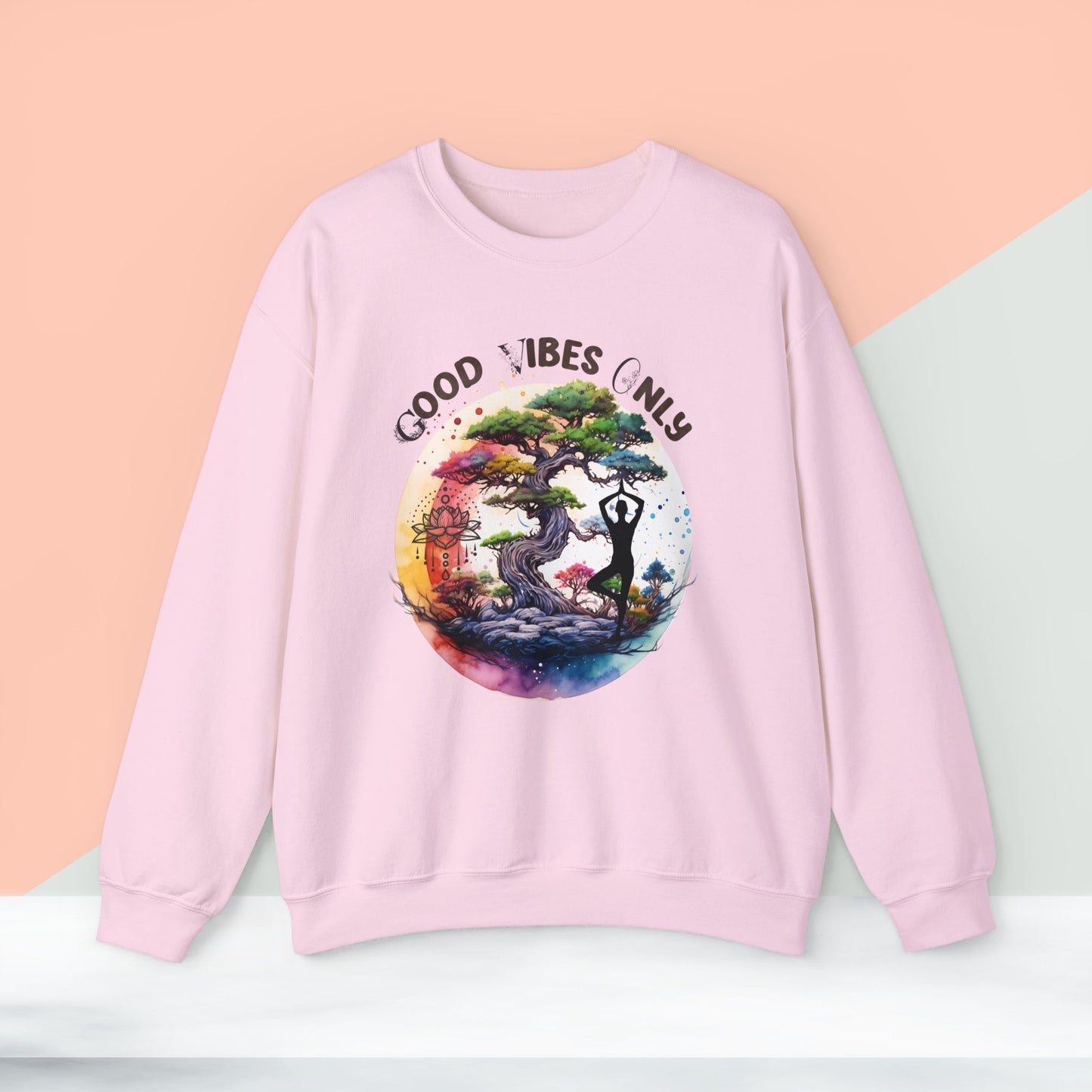 Good Vibes Only Yoga unisex heavy blend crewneck sweatshirt,Yoga workout Sweatshirt,Yoga lovers Sweatshirt, Yoga Instructor Gift, Gym Sweatshirt, Gift For Yoga lovers, Gift For Yogi.