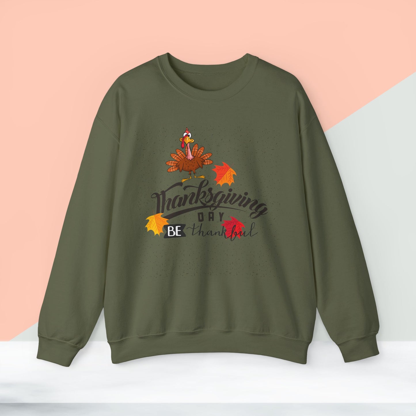 Be Thankful Sweatshirt,  HappyThanksgiving Sweatshirt - Unisex Heavy Blend, Happy Thanksgiving2024 Sweatshirt, Thanksgiving Gift, Festive Sweatshirt.