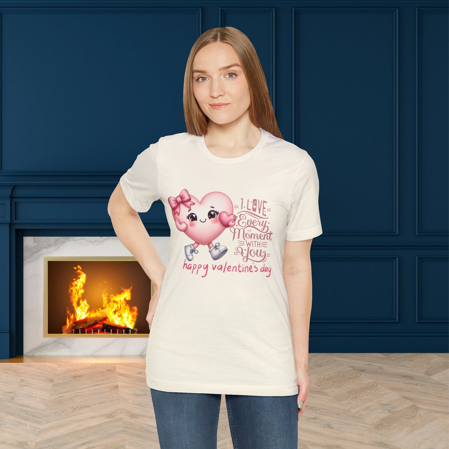 Happy valentines day Unisex Jersey Short Sleeve Tee