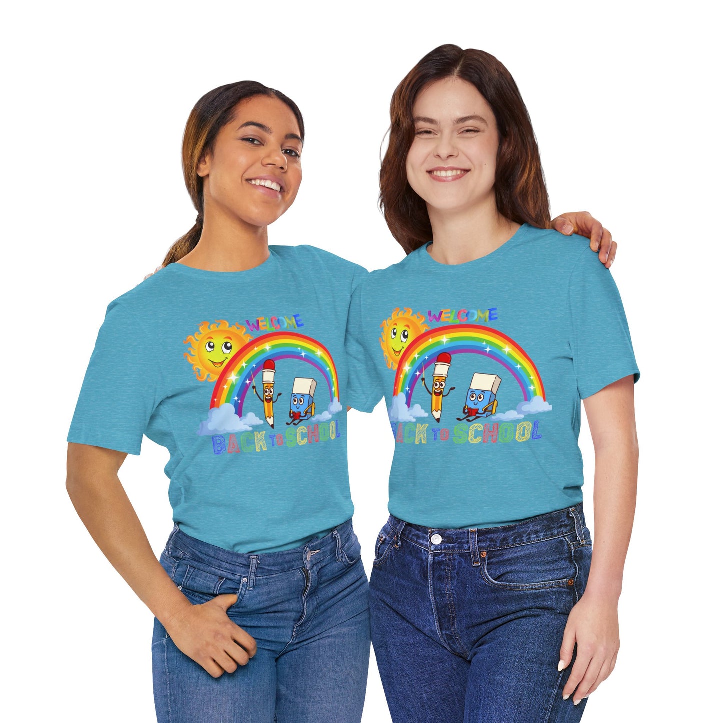 Welcome Back To School T-Shirt, Hello Teacher T-Shirt, Back To School T-Shirt, Teach Love Inspire Teacher Shirt, Teacher Back To school unisex jersey short sleeve.First Day Vibes T-Shirt.