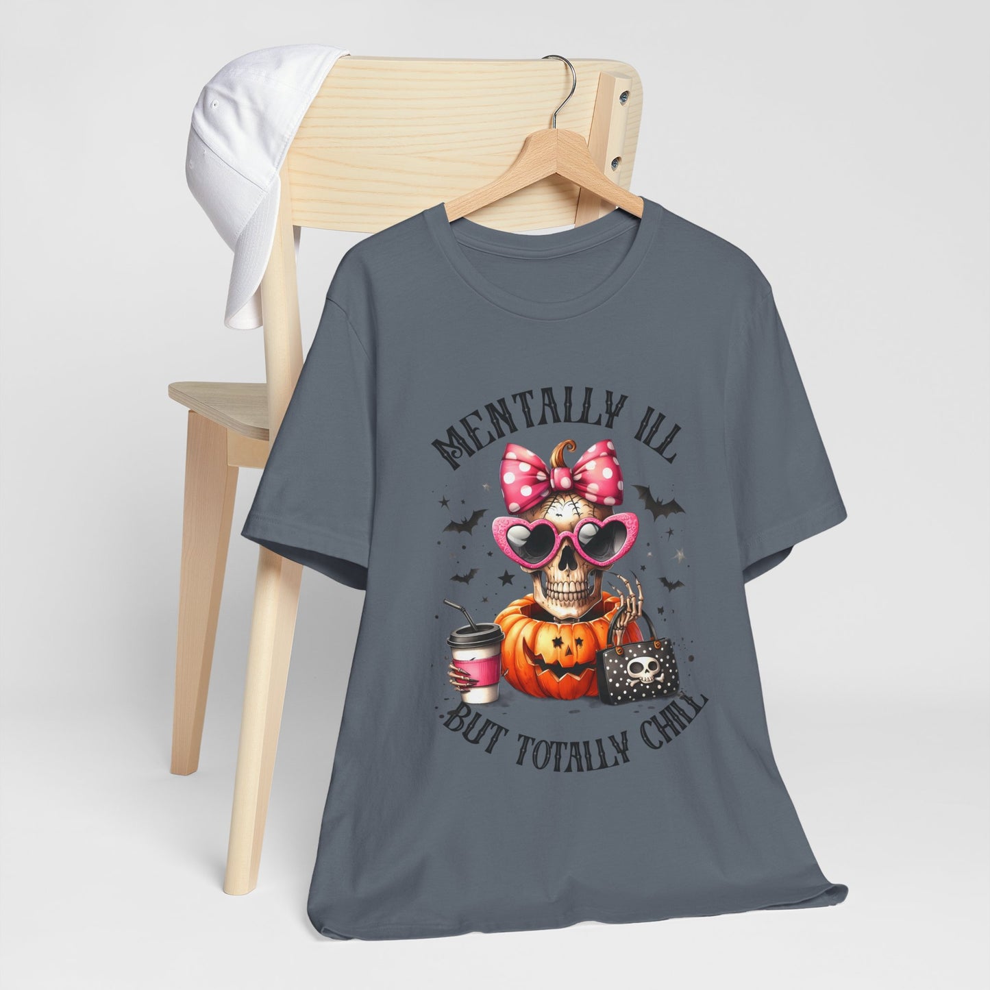 Mentally ill But Totally Chill Halloween T-shirt, Happy Halloween T-shirt, Trick Or Treat T-shirt, Halloween T-shirt, Cool Halloween T-shirt, Spooky T-shirt,