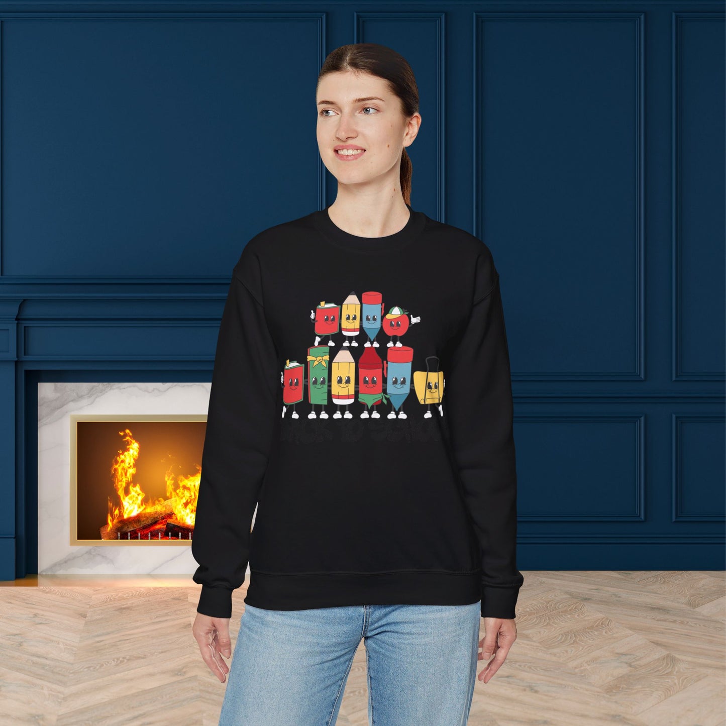 Back To school unisex heavy blend crewneck sweatshirt, We Love Teachers Sweatshirt,Teacher Back To school  Sweatshirt. First Day Vibes Sweatshirt.