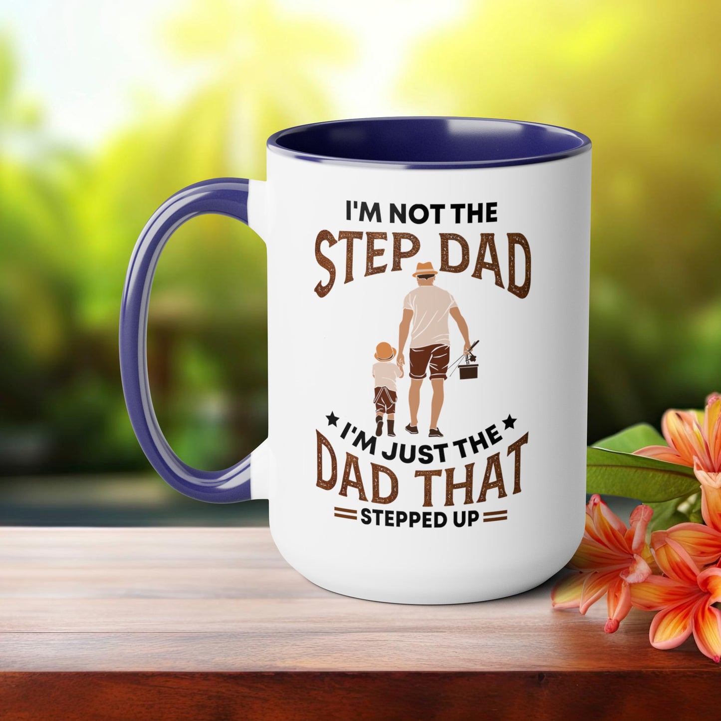 Happy father's dayTow-Tone Coffee Mug.15oz, Gift for Dad, Daddy's Coffee Mug