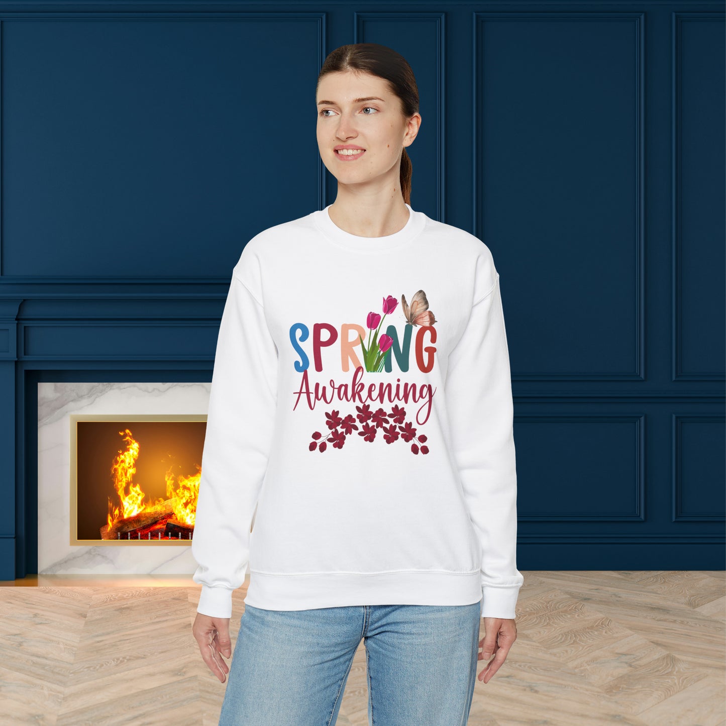 Spring Awakening Unisex Crewneck Sweatshirt, Spring Time Trendy Sweatshirt