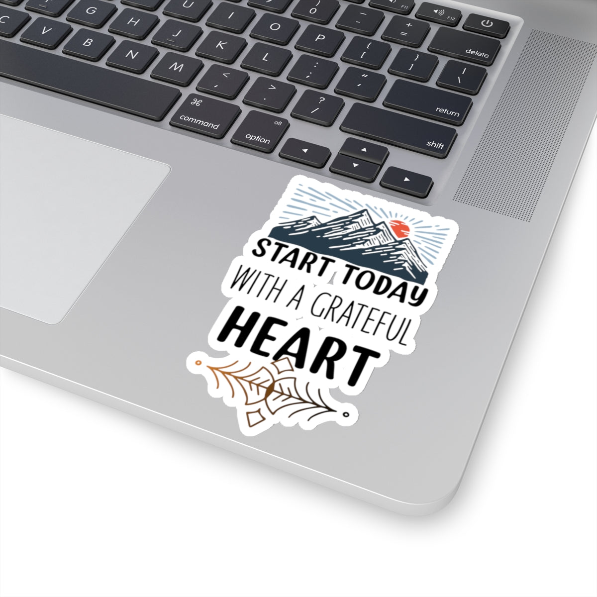 Start Today With A Grateful Heart Yoga Kiss-Cut Stickers , Cute Yoga Kiss-Cut Stickers, Mindful Gift, Yoga lovers Kiss-Cut Stickers, Yoga Instructor Gift, Gift For Yoga lovers, Gift For Yogi.