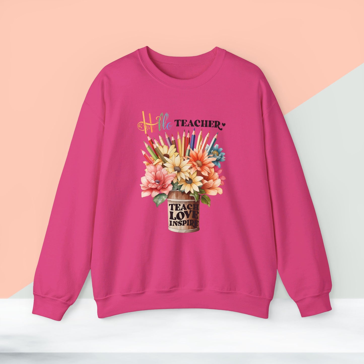 We Love Teachers Sweatshirt, Back To school unisex heavy blend crewneck sweatshirt, Teacher Back To school  Sweatshirt. First Day Vibes Sweatshirt.