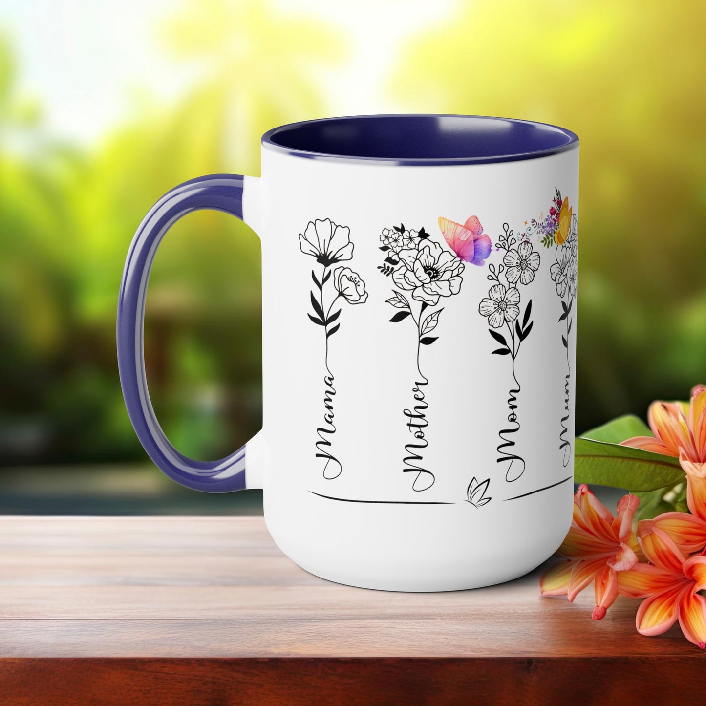 Happy Mother's dayTow-Tone Coffee Mug.15oz, Gift for mom, Mama's Coffee Mug