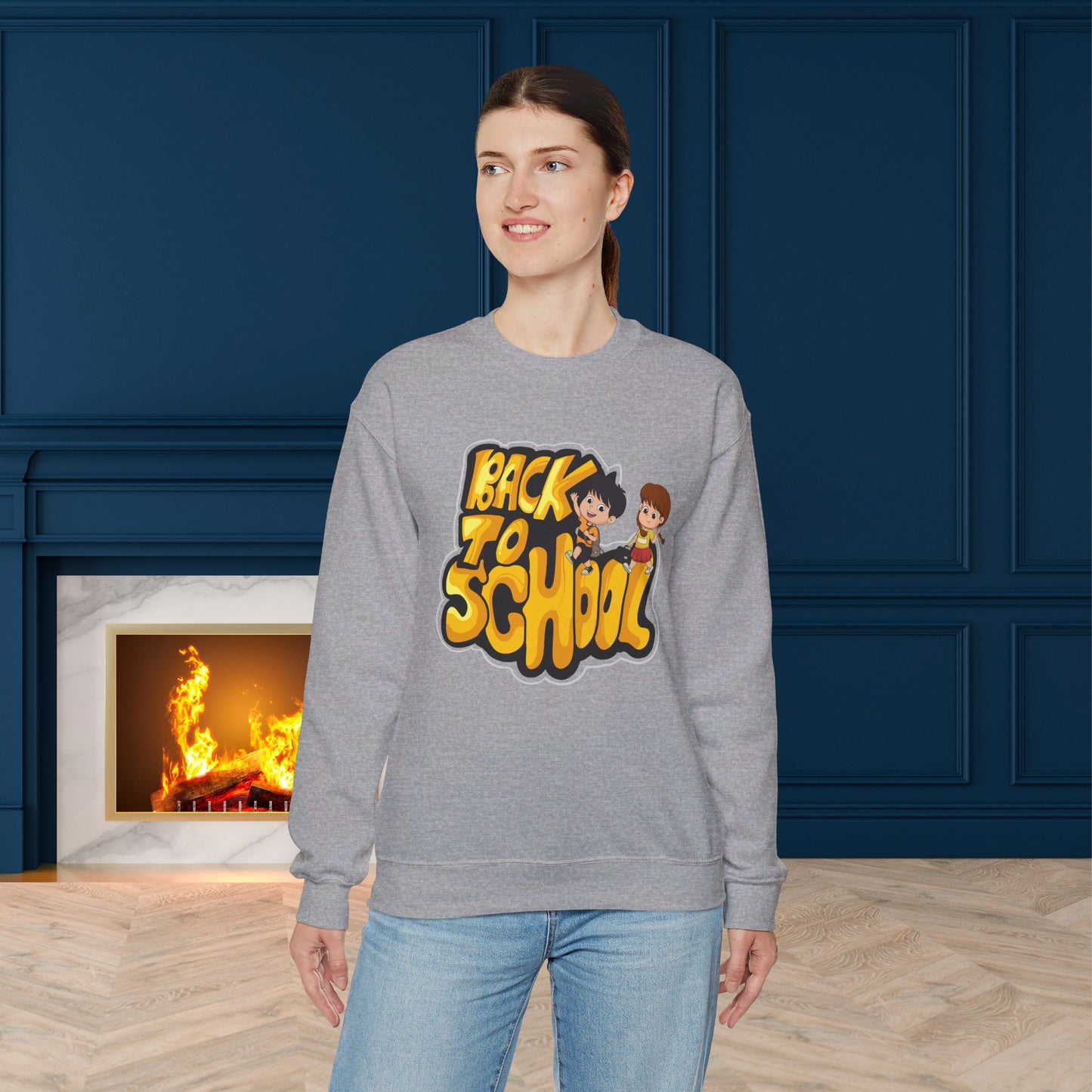 Back To school unisex heavy blend crewneck sweatshirt, We Love Teachers Sweatshirt,Teacher Back To school  Sweatshirt. First Day Vibes Sweatshirt.