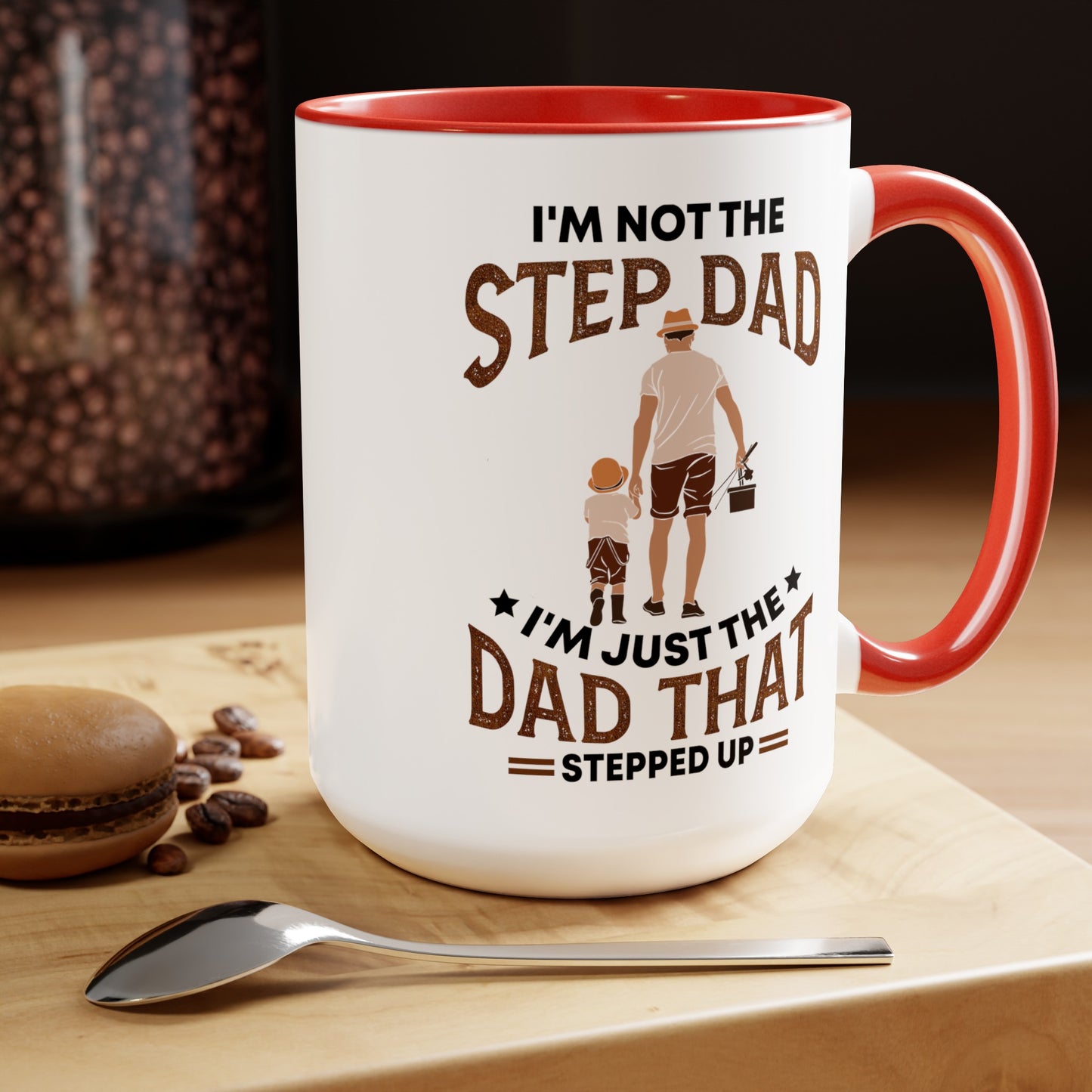 Happy father's dayTow-Tone Coffee Mug.15oz, Gift for Dad, Daddy's Coffee Mug