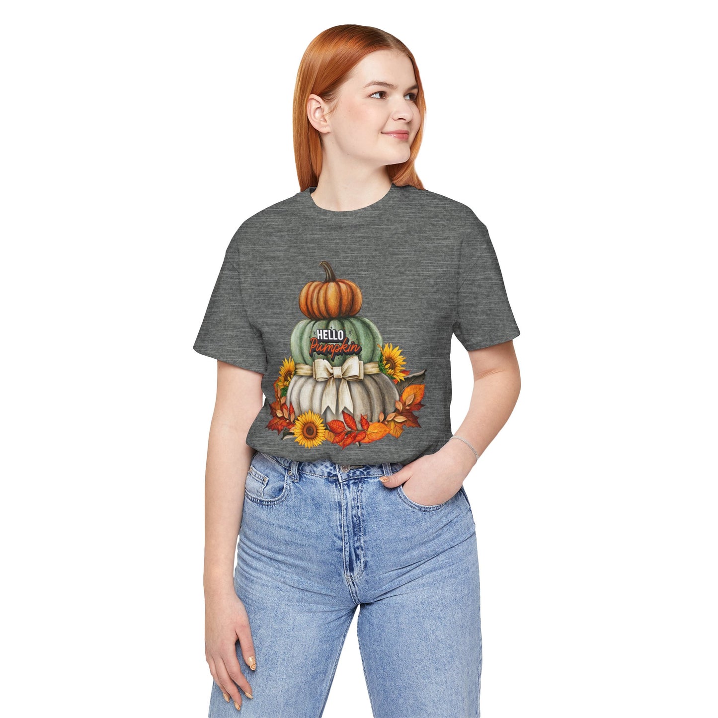 Hello Pumpkin Thanksgiving T-shirt, Happy thanksgiving 2024 T-shirt, Thanksgiving Gift,Turkey Shirt, Family Thanksgiving, Holiday Outfit.