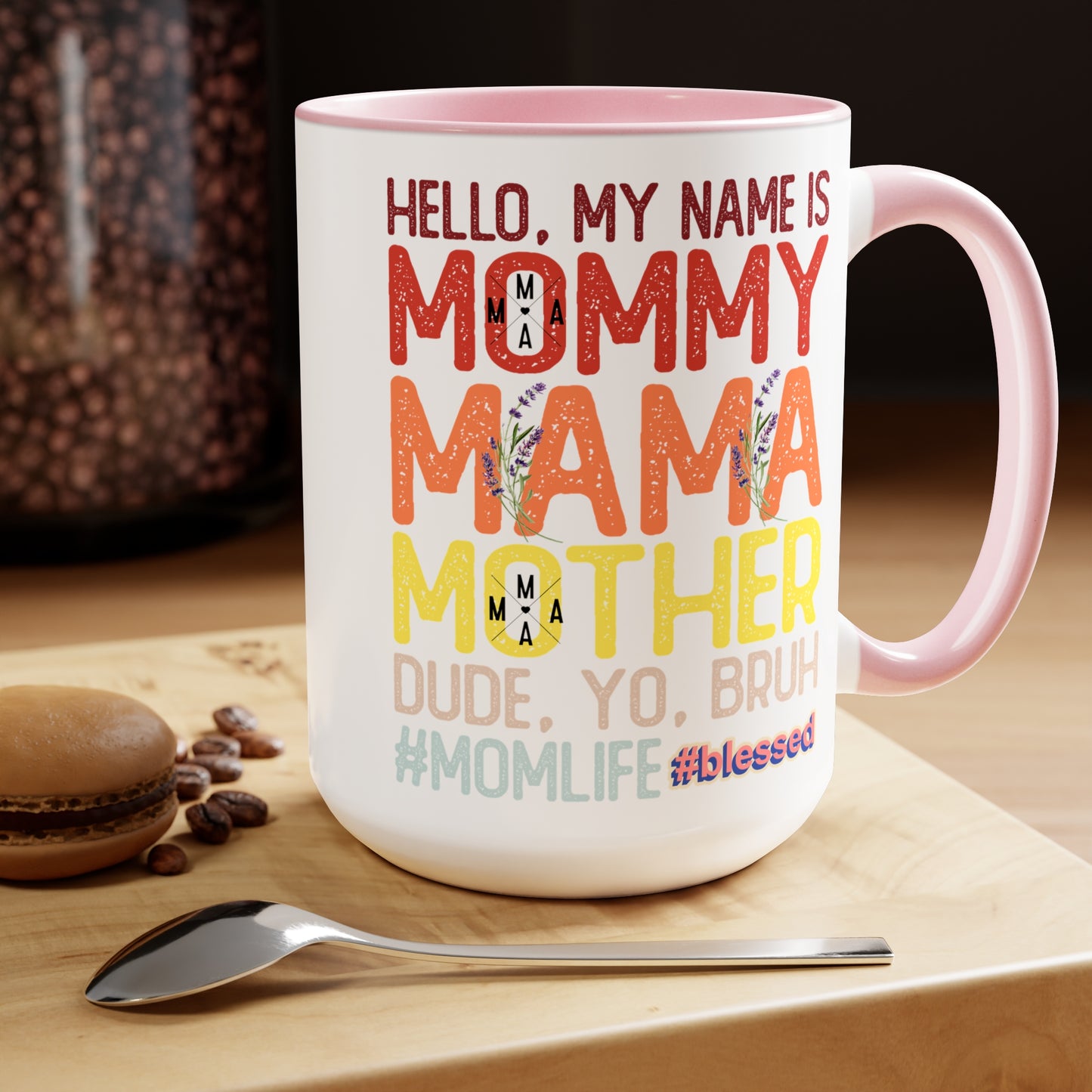 Happy Mother's dayTow-Tone Coffee Mug.15oz, Gift for mom, Mama's Coffee Mug