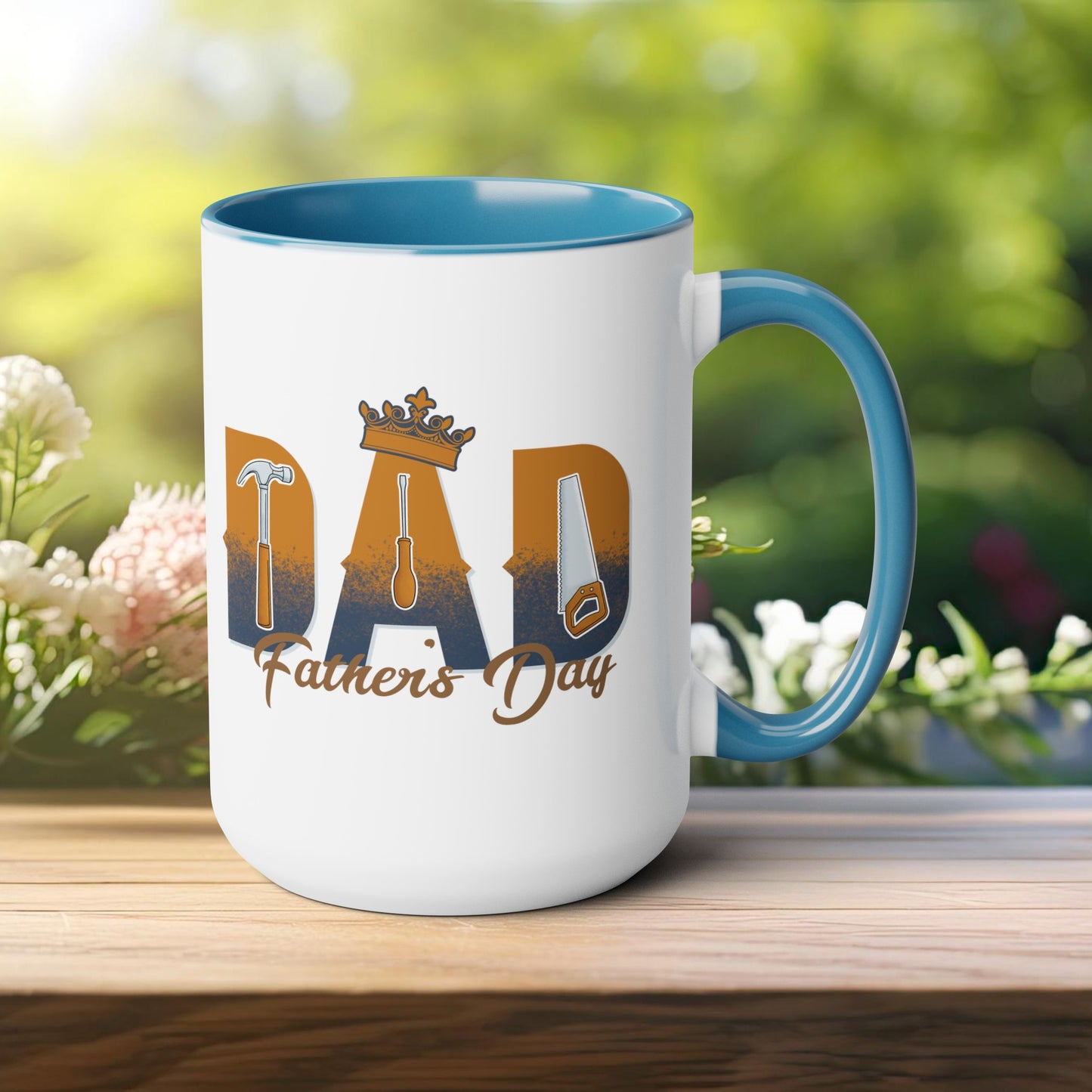 Happy father's dayTow-Tone Coffee Mug.15oz, Gift for Dad, Daddy's Coffee Mug