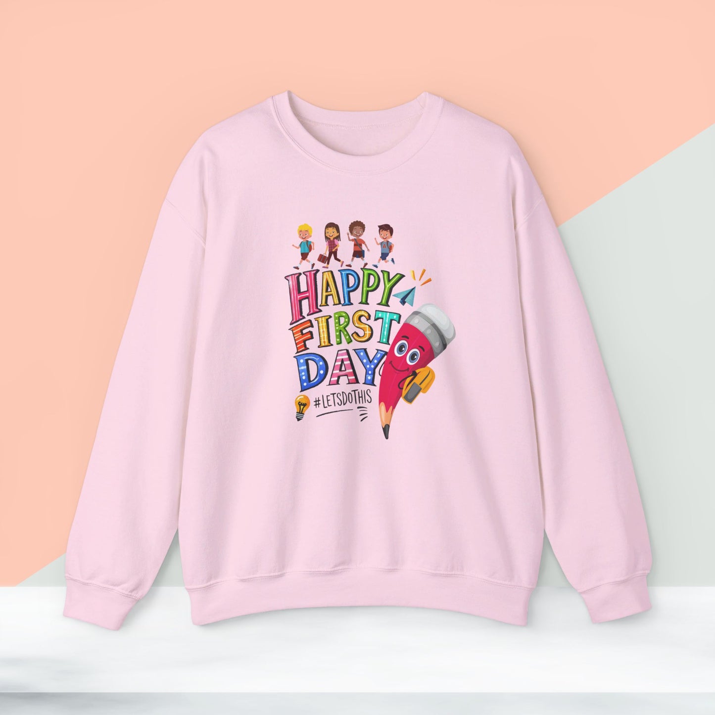 We Love Teachers Sweatshirt, Back To school unisex heavy blend crewneck sweatshirt, Teacher Back To school  Sweatshirt. First Day Vibes Sweatshirt.