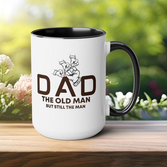 Happy father's dayTow-Tone Coffee Mug.15oz, Gift for Dad, Daddy's Coffee Mug