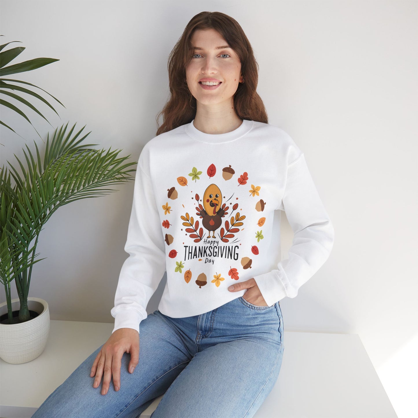 HappyThanksgiving Sweatshirt - Unisex Heavy Blend, Happy Thanksgiving2024 Sweatshirt, Thanksgiving Gift, Festive Sweatshirt.