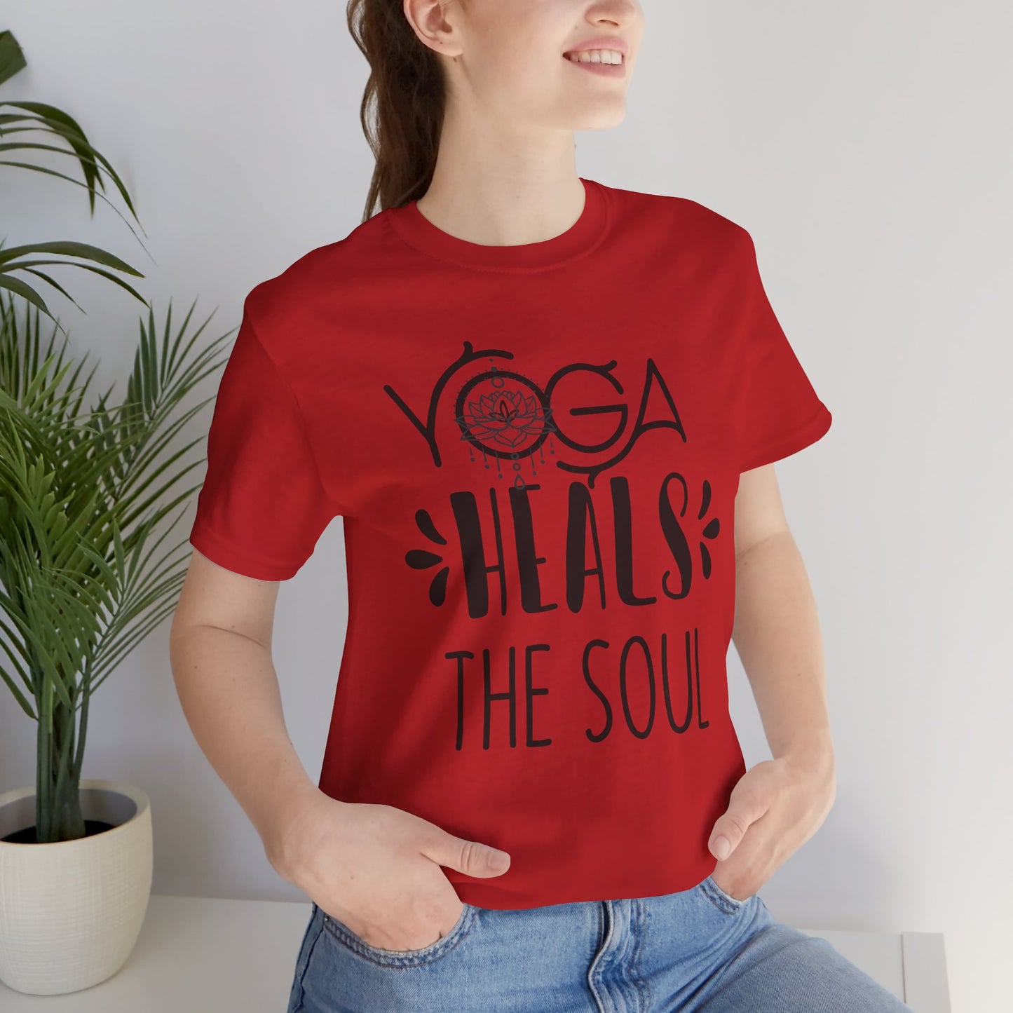 Yoga Heals The soul T-Shirt, Cute Yoga workout Shirt, Yoga lovers T-shirt, Yoga Instructor Gift, Gym shirt, Gift For Yoga lover, Gift For Yogi.