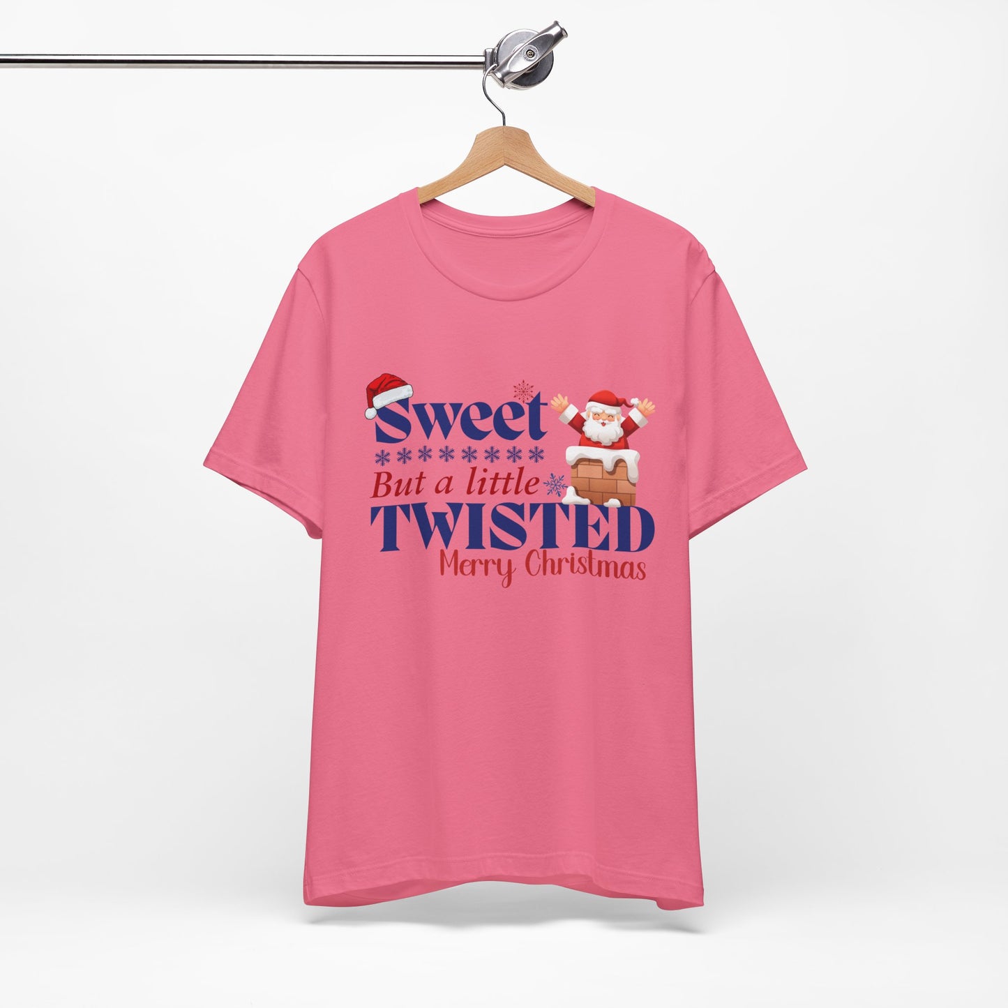 Sweet But A Little Twisted Christmas Unisex Tee, Christmas Shirt, Christmas Outfit, Merry Christmas T-shirt, Merry Christmas 2024 T-shirt, Christmas Gift, Family Holiday Outfit.