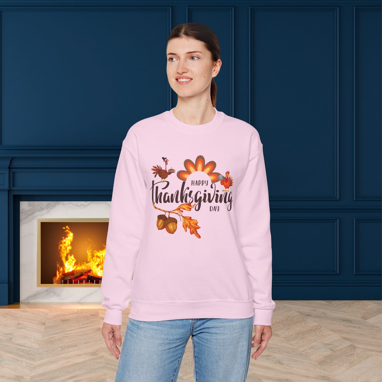 Happy Thanksgiving Day Sweatshirt - Unisex Heavy Blend, Happy Thanksgiving2024 Sweatshirt, Thanksgiving Gift, Festive Sweatshirt.